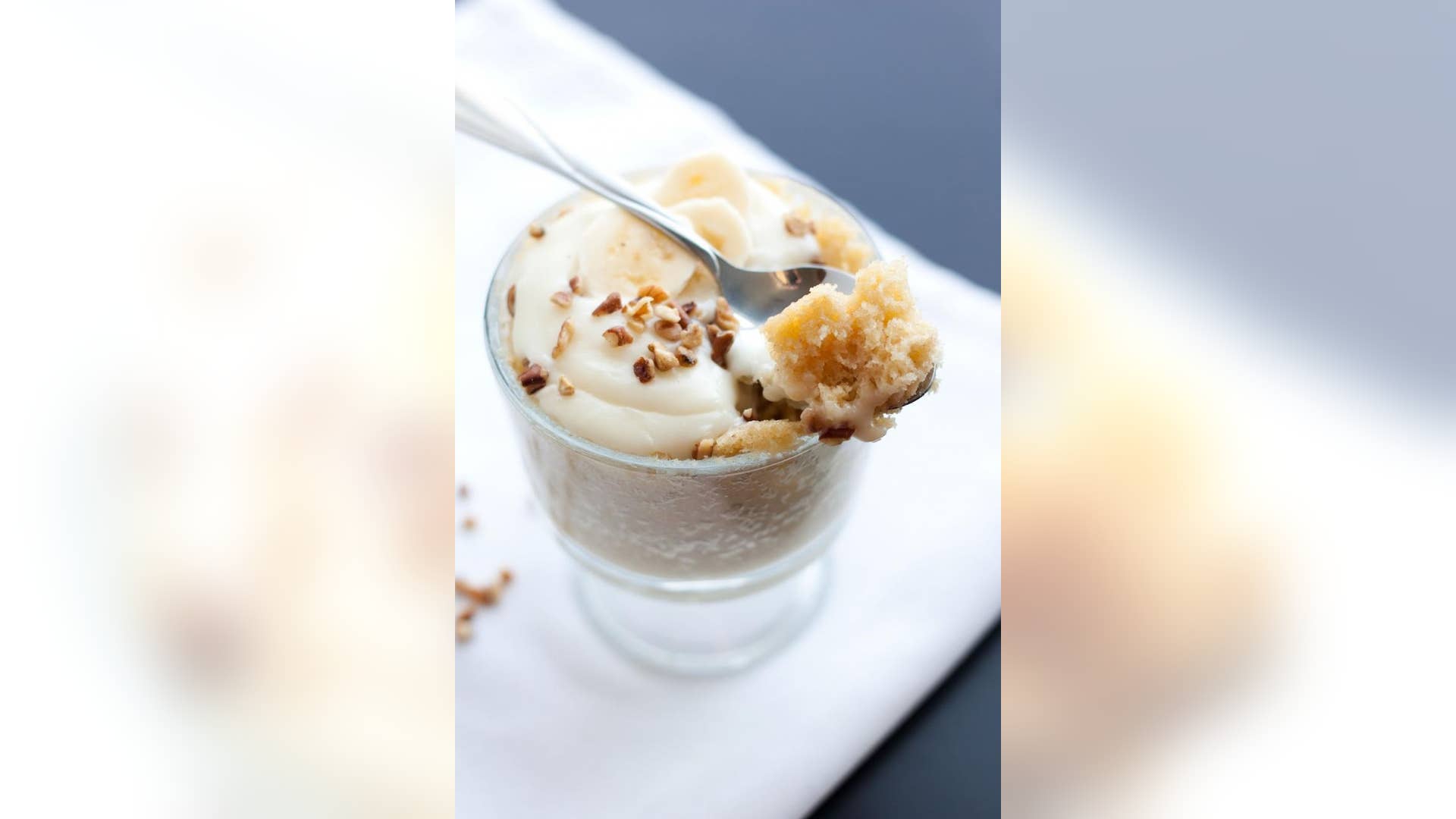 Banana Mug Cake With Simple Cream Cheese Frosting