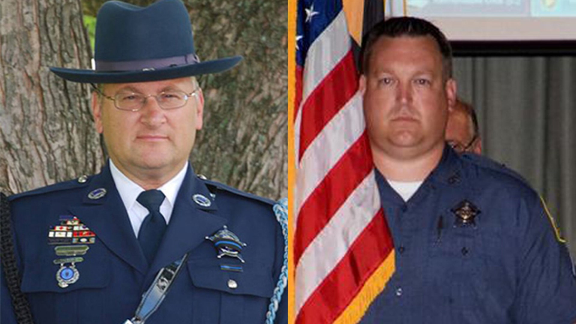 Harford County, MD, Senior Deputies Patrick Dailey (left) and Mark Logsdon were shot and killed by David Evans, 68, in Abingdon on Feb. 10. Dailey approached Evans, who had outstanding warrants against him, in a restaurant. Without warning, Evans shot the deputy in the head and fled out the back. Before being shot and killed by officers, he shot Logsdon as well.