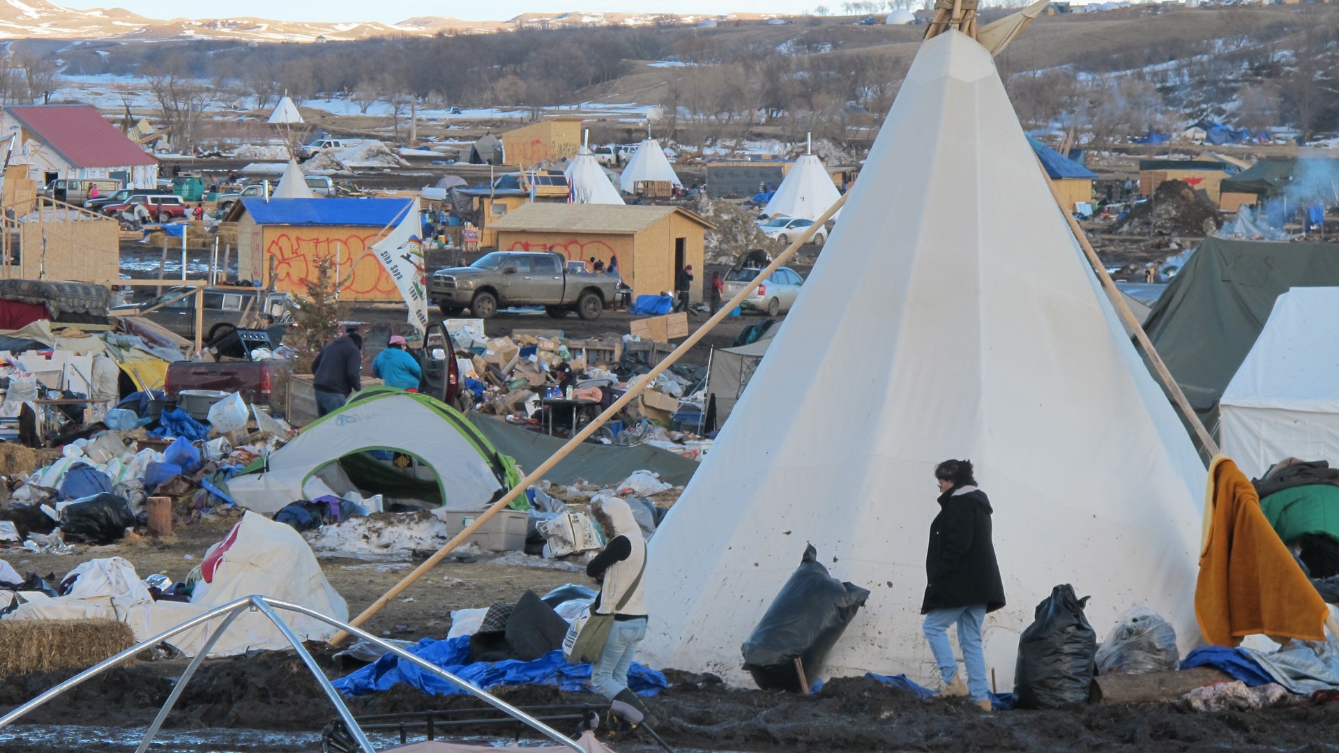 Dakota Access Pipeline in Cannonball, North Dakota.