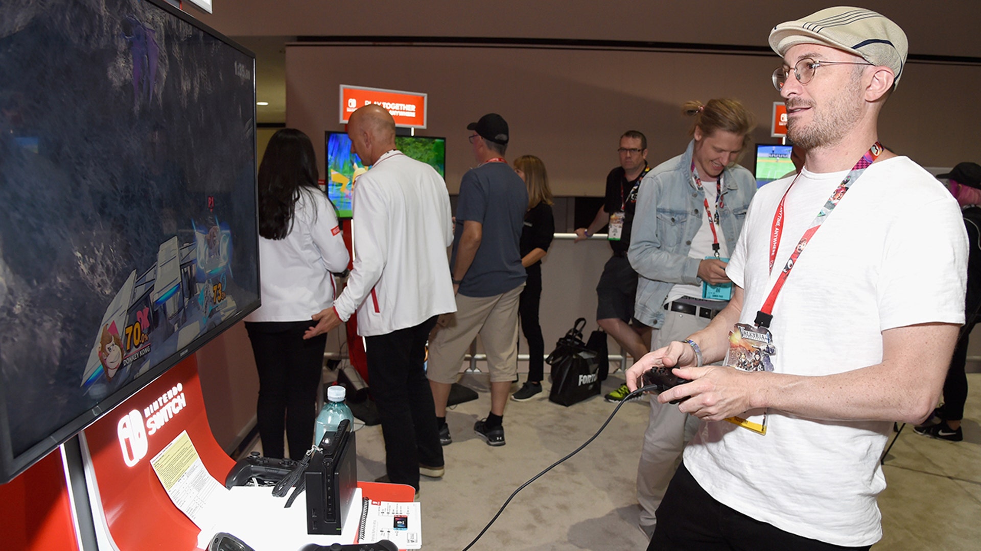 LOS ANGELES, CA - JUNE 14: Darren Aronofsky visits the Nintendo booth during the 2018 E3 Gaming Convention at Los Angeles Convention Center on June 14, 2018 in Los Angeles, California. (Photo by Michael Kovac/Getty Images for Nintendo)