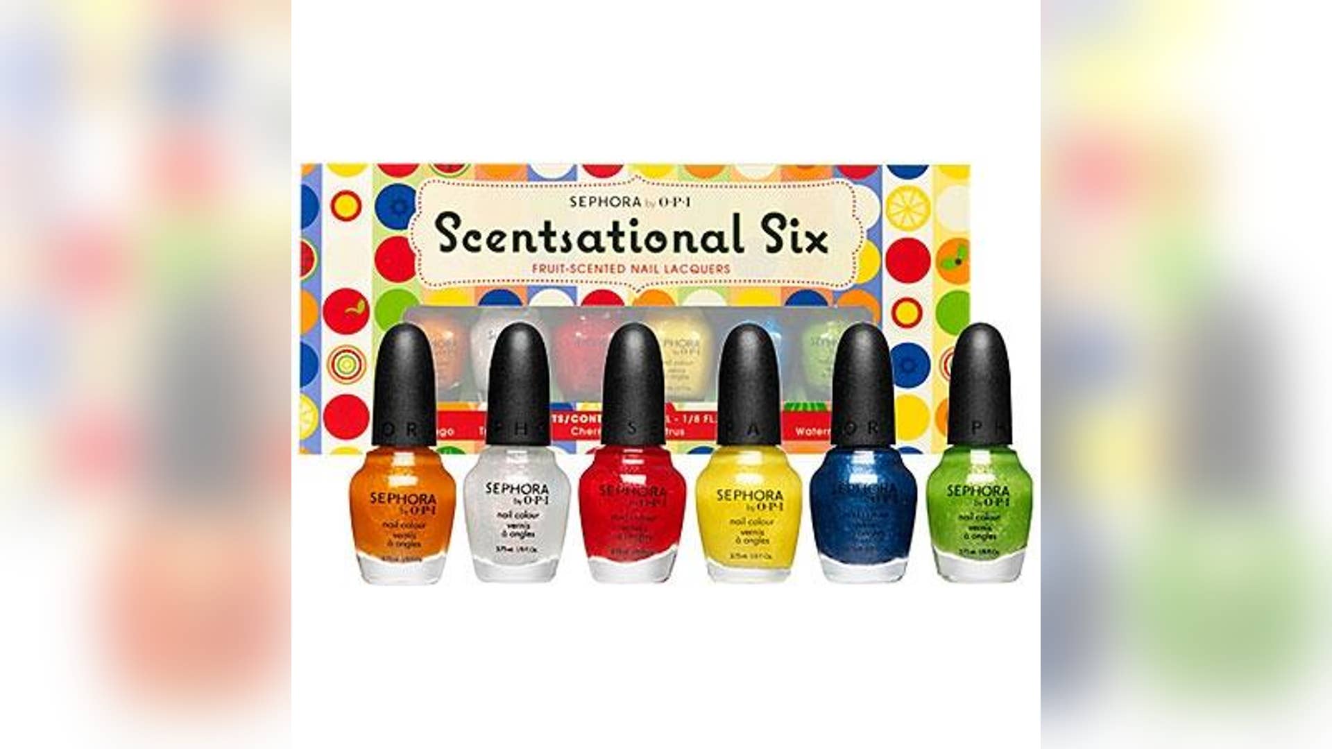 Smell:  Sephora by O.P.I. Scentsational Six Fruit-Scented Nail Lacquers