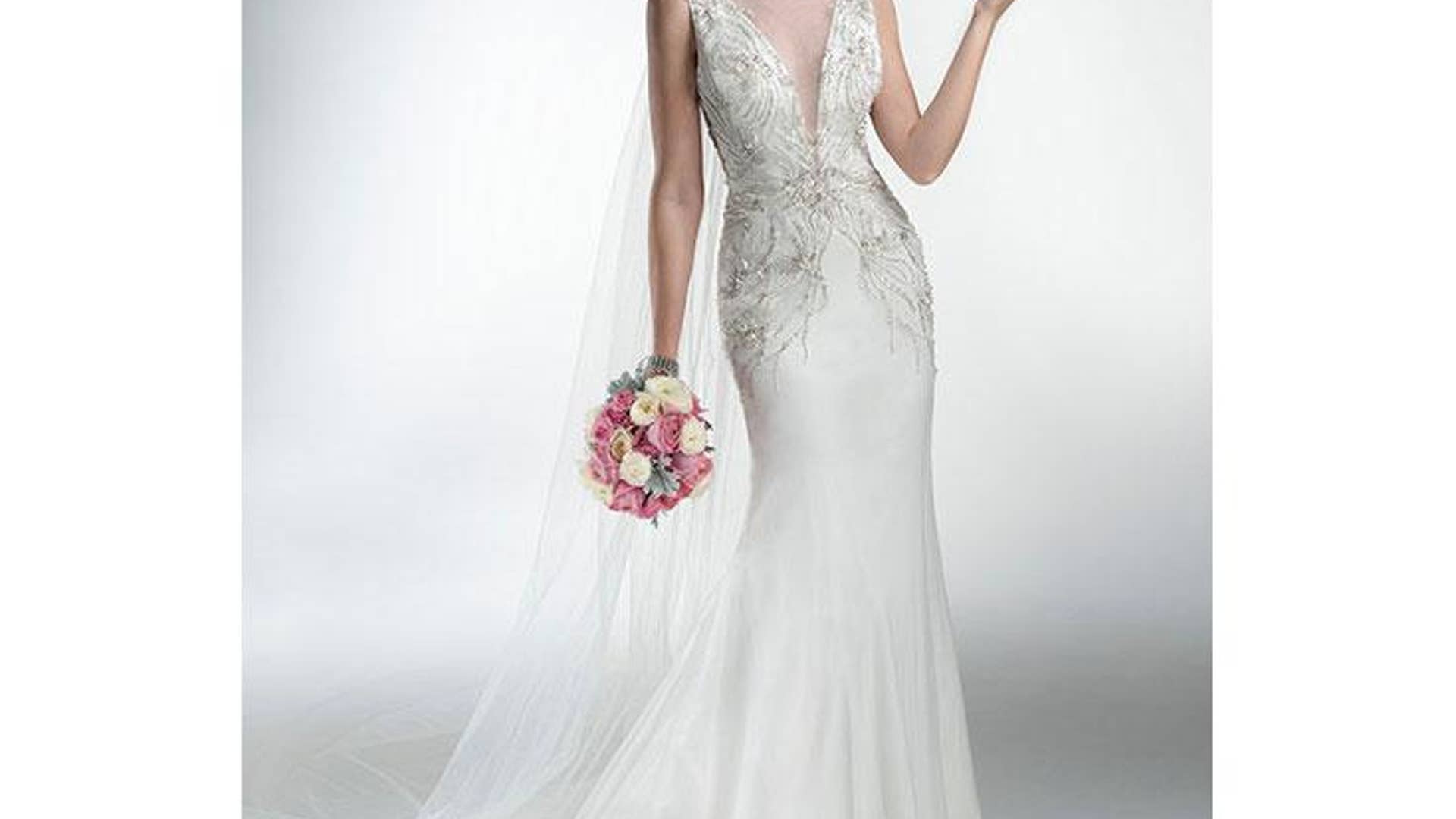 Deep V Neckline for the Seductive Bride