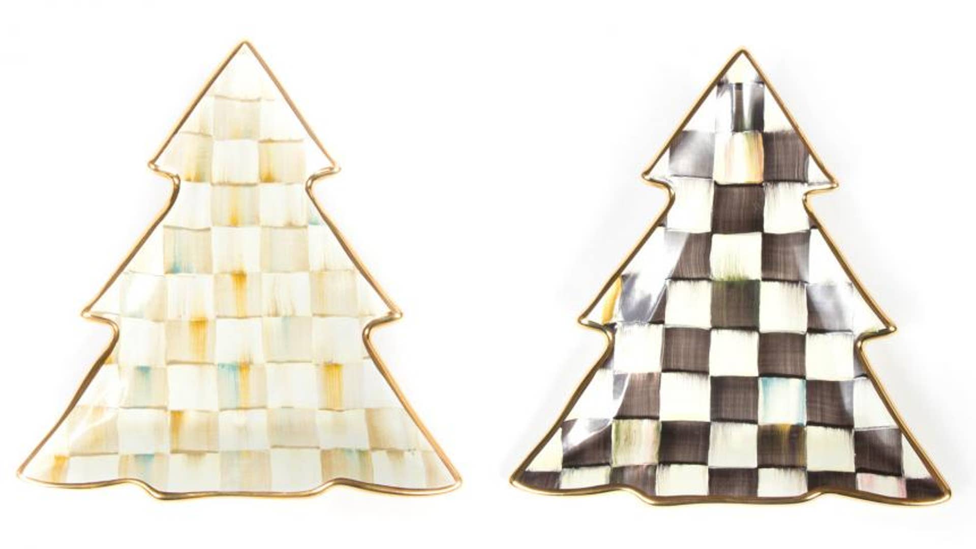 PARCHMENT OR COURTLY CHECK TREE DISH