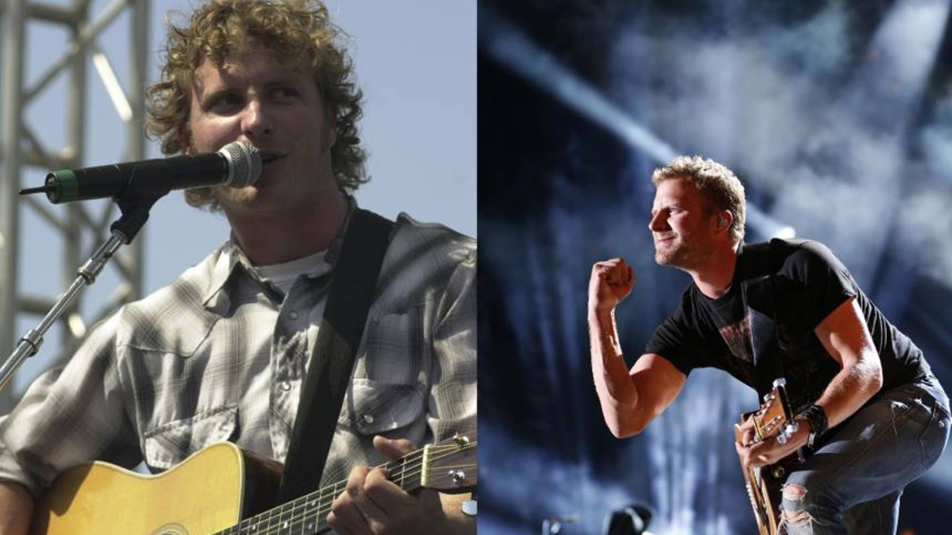 Dierks Bentley in 2003 and 2013