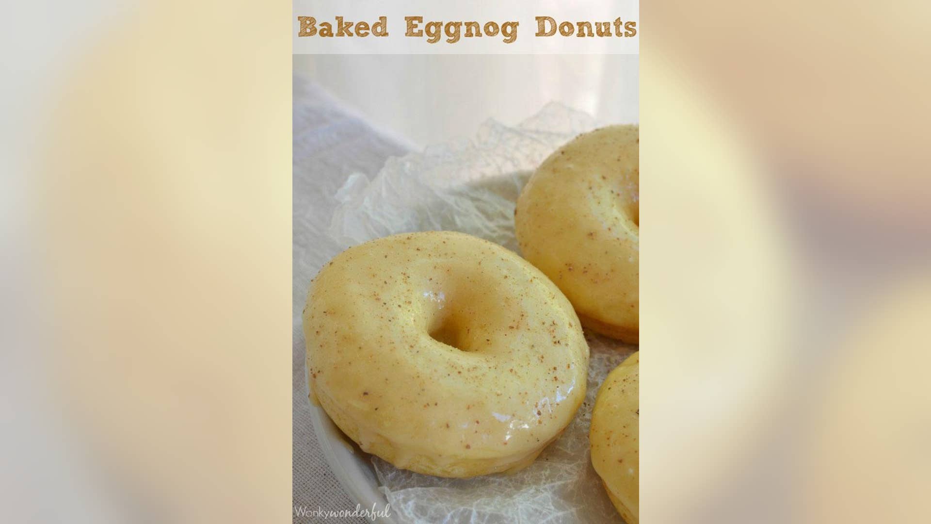 Baked Eggnog Donuts