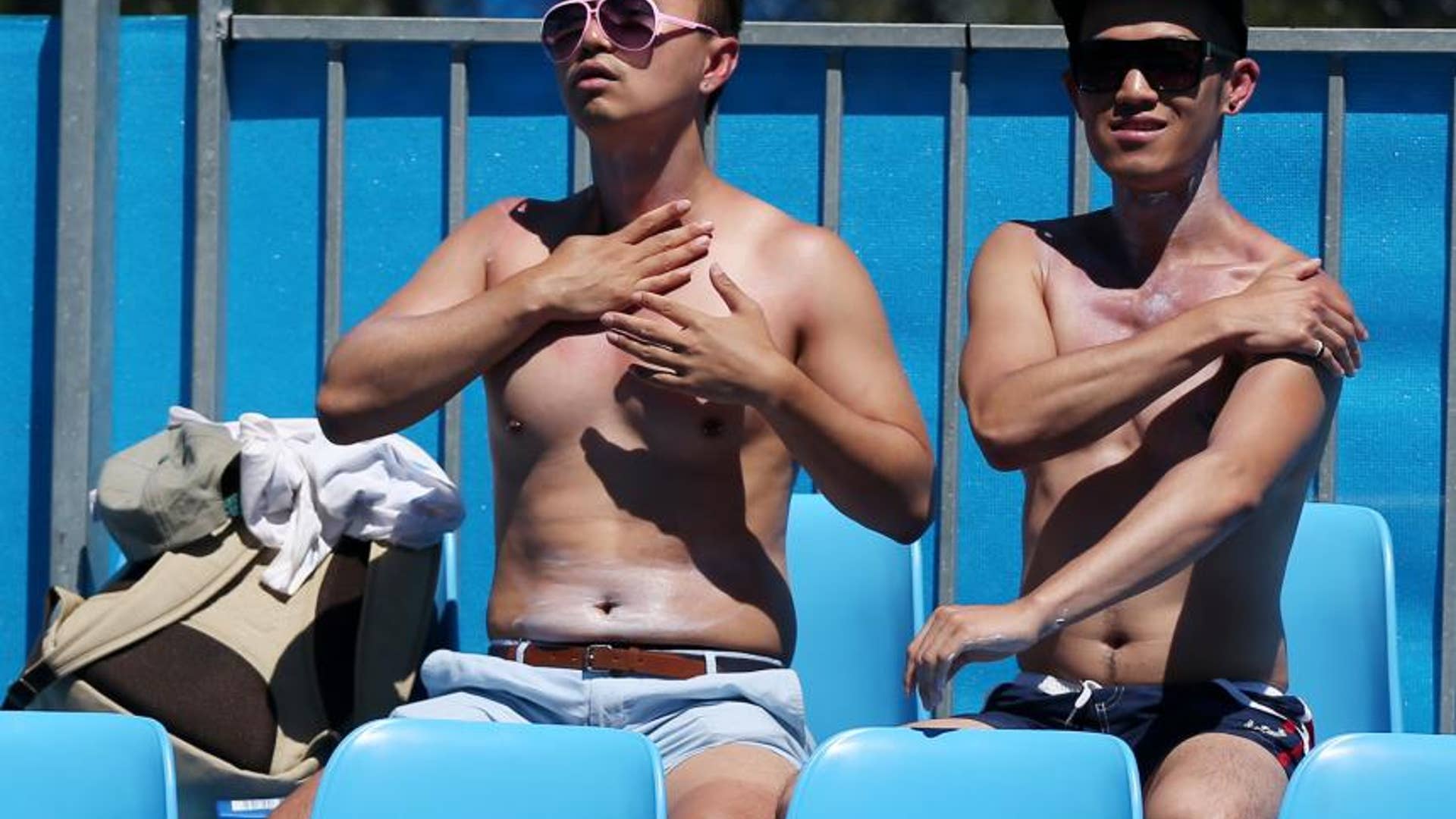 Shirtless Spectators