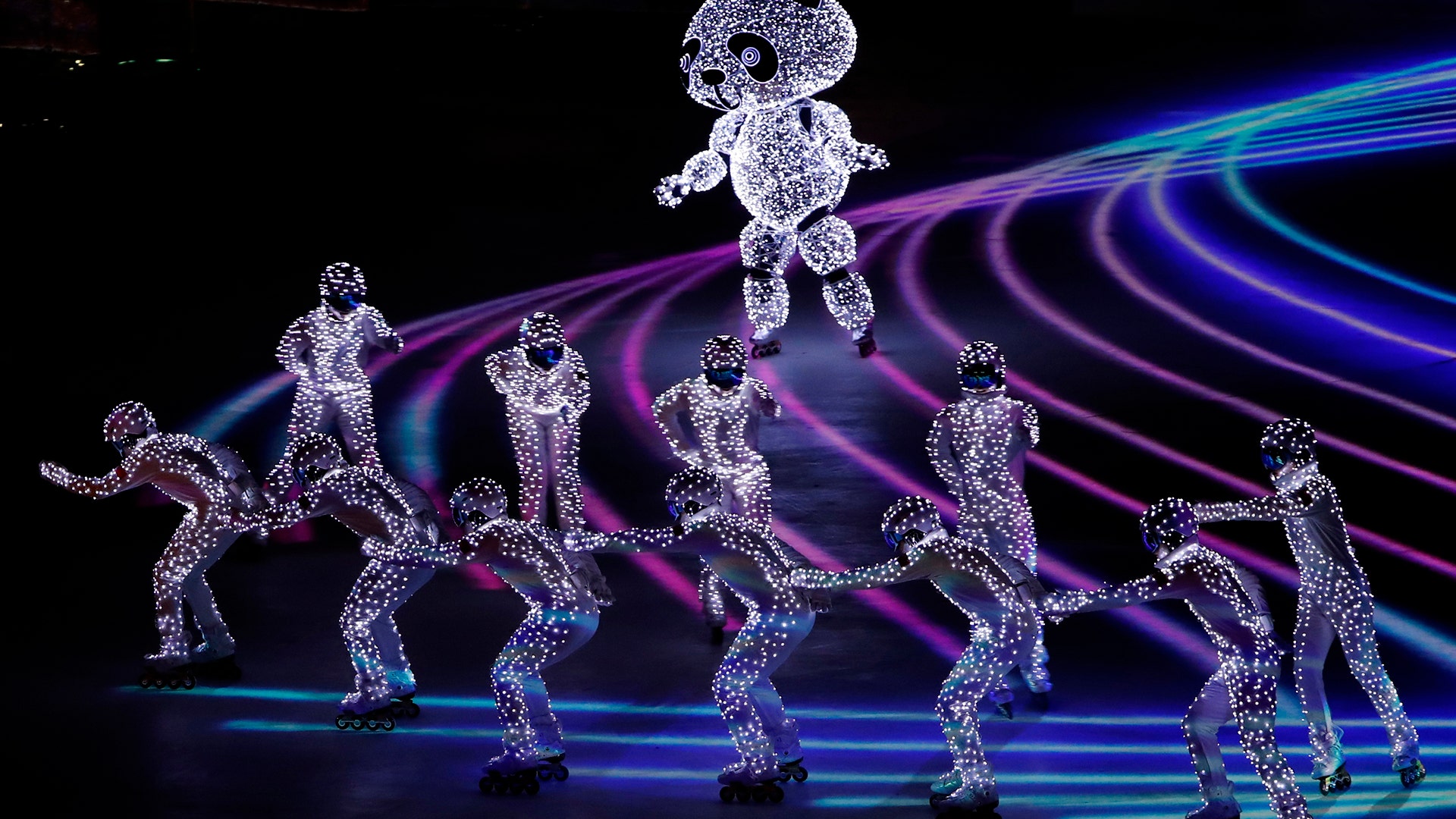 Artists perform during the closing ceremony for the Pyeongchang 2018 Winter Olympic