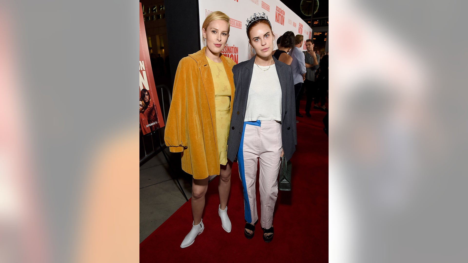 HOLLYWOOD, CA - SEPTEMBER 12: Rumer Willis (L) and Tallulah Belle Willis arrives at the Los Angeles Premiere of Assassination Nation at ArcLight Cinerama Dome on September 12, 2018 in Hollywood, California. (Photo by Michael Kovac/Getty Images for NEON)