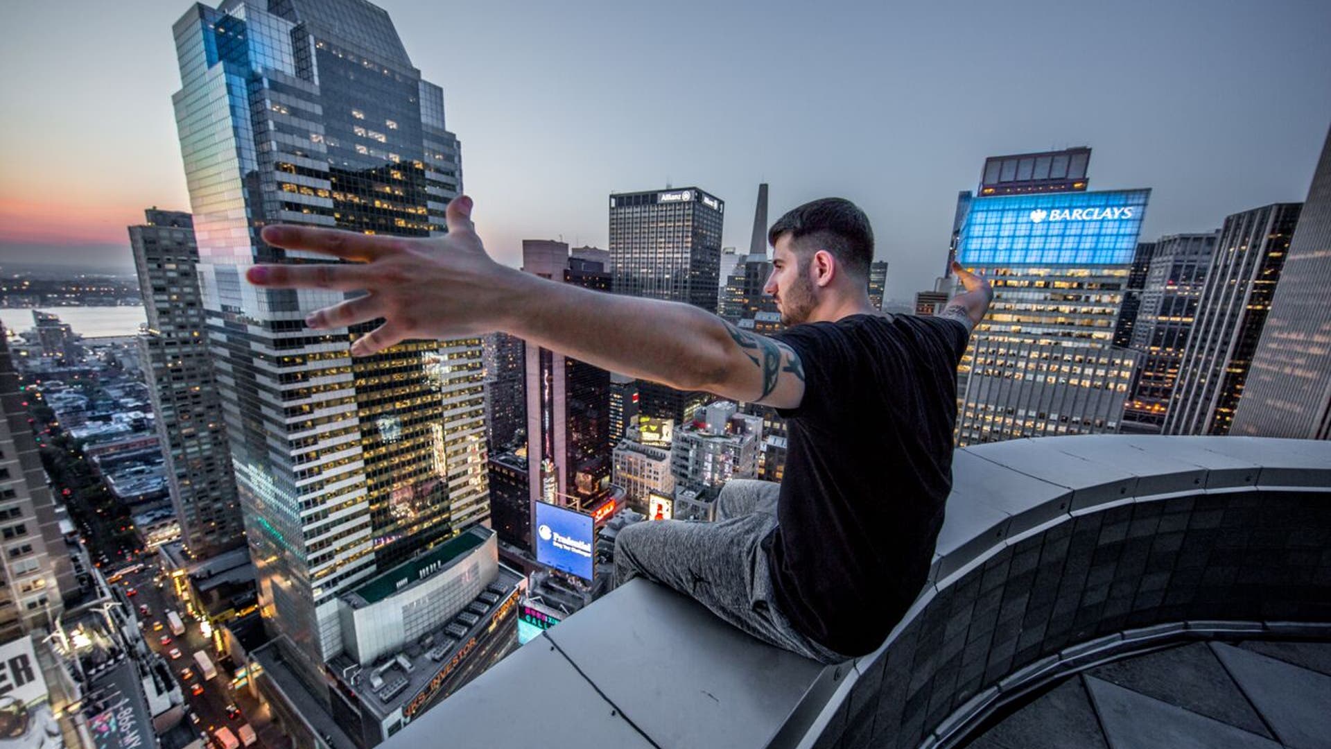 Embracing the world from above.