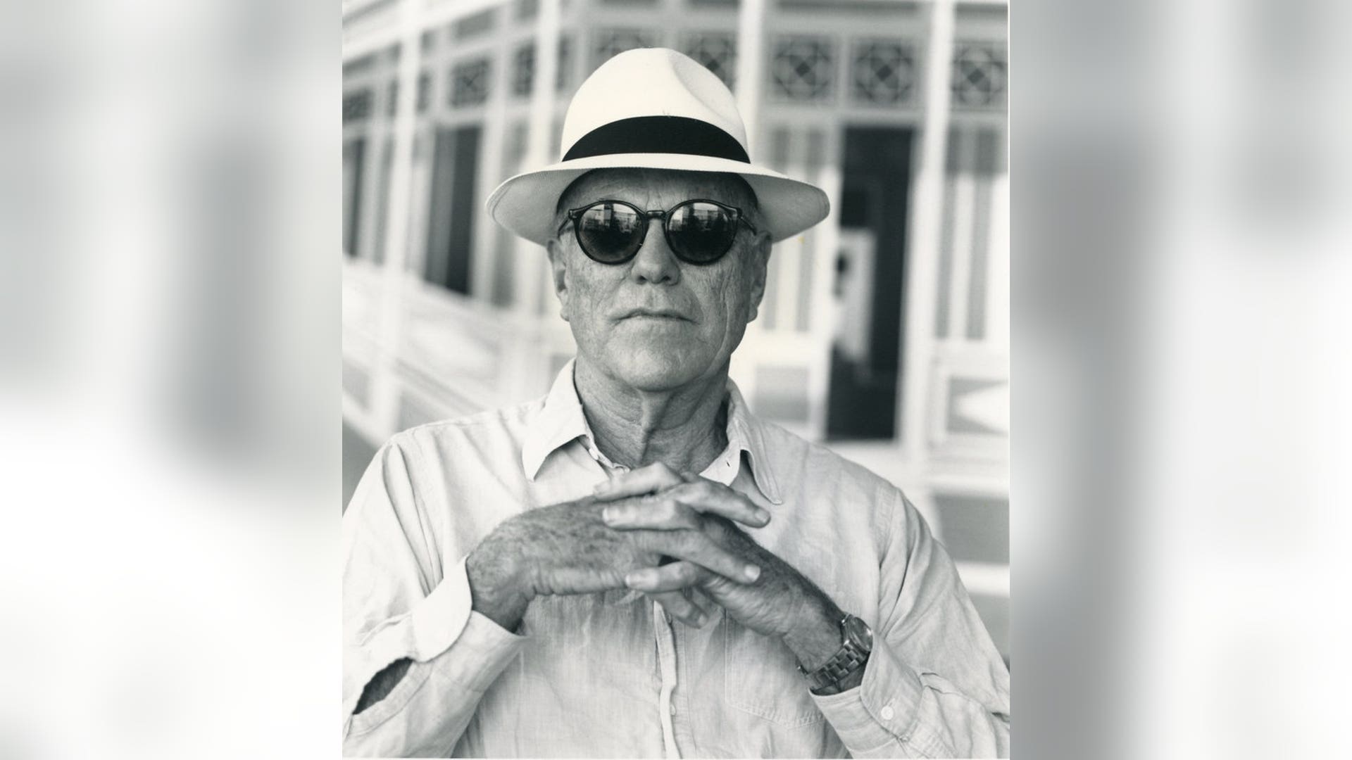 Emilio Sanchez at his atelier in Chelsea, New York City, June 1993.  By Alexis Rodriguez-Duarte in collaboration with Tico Torres  
