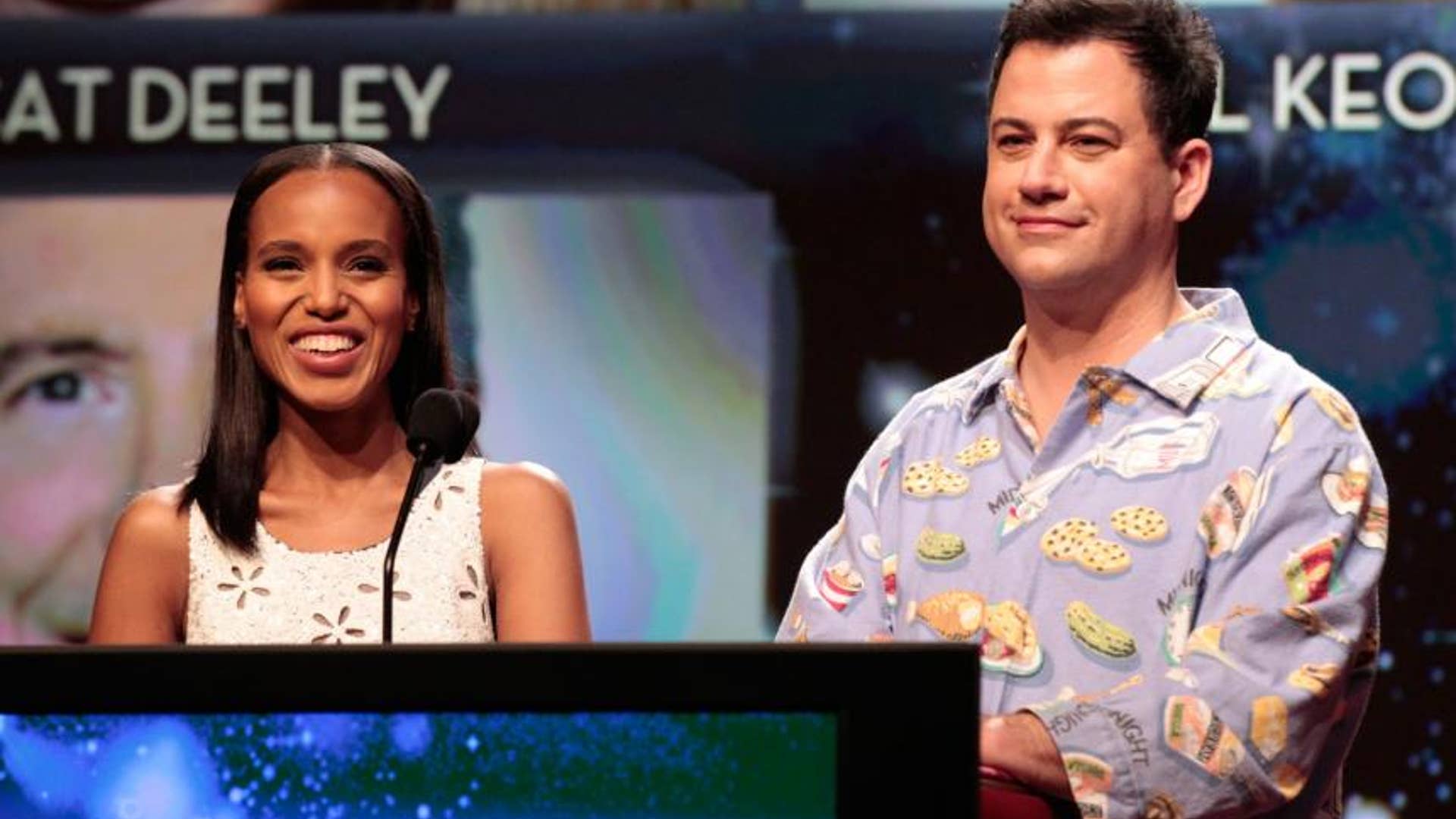 Jimmy Kimmel and Kerry Washington