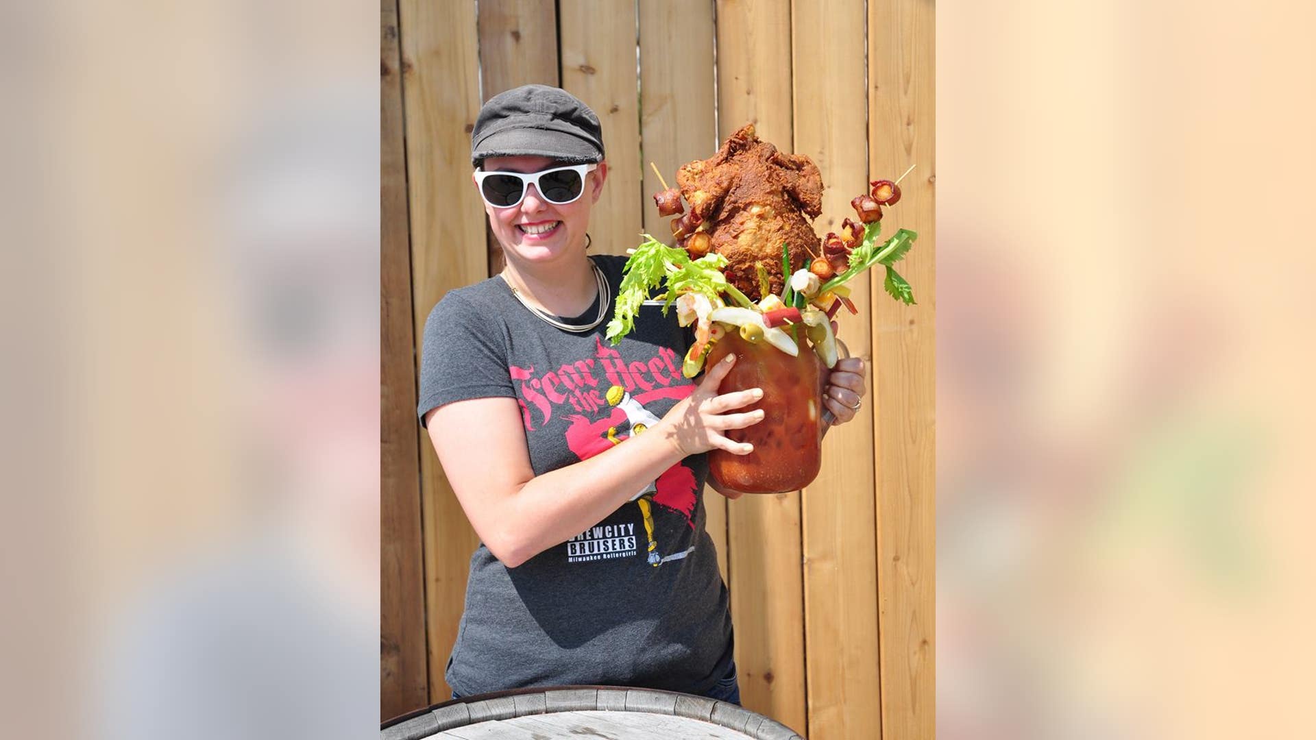 $50 Bloody Mary with a whole fried chicken.