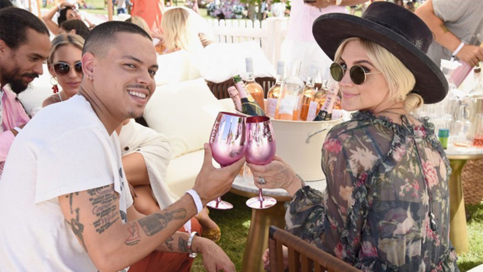 Simpson with her husband, Evan Ross.