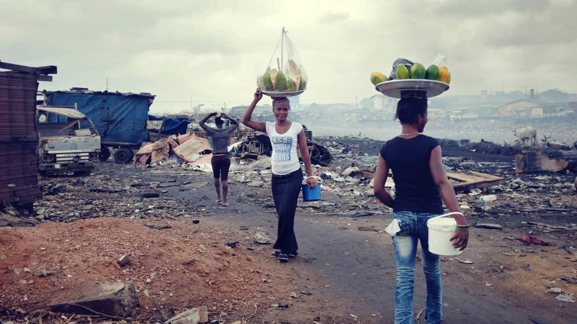 Fruit sellers from the market