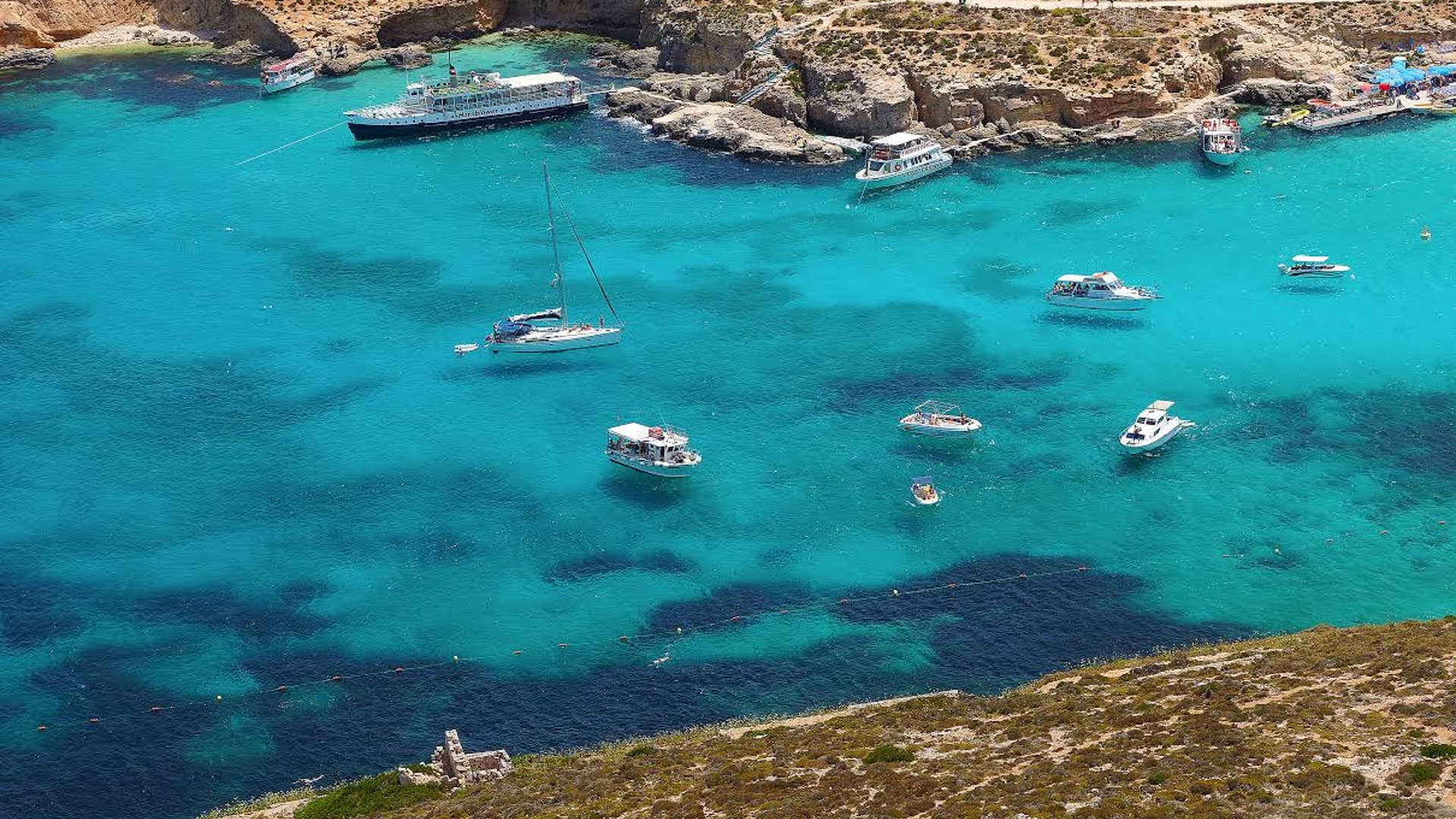 The Blue Lagoon off Comino