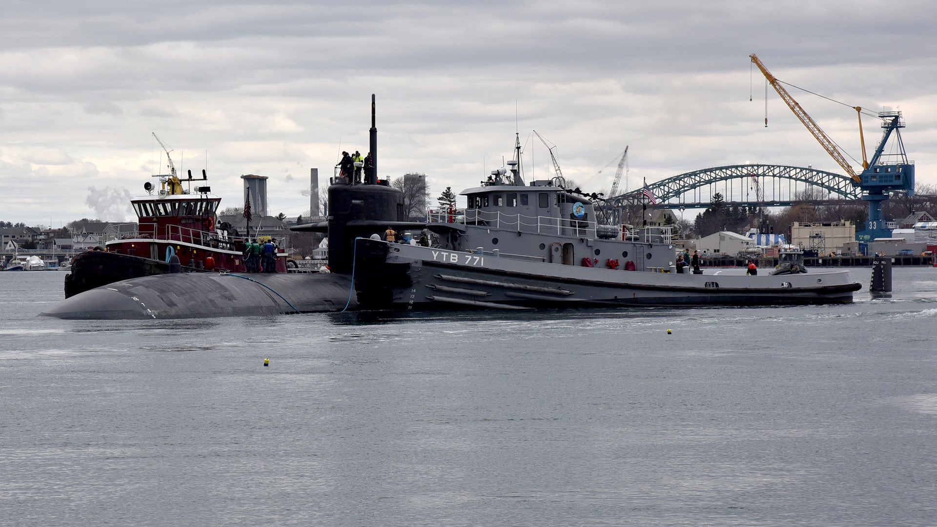 USS Providence departs Portsmouth Naval Shipyard to begin sea trials after completing scheduled maintenance