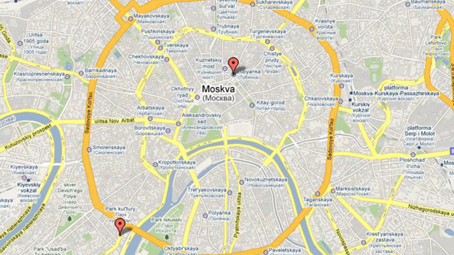 Map of Moscow