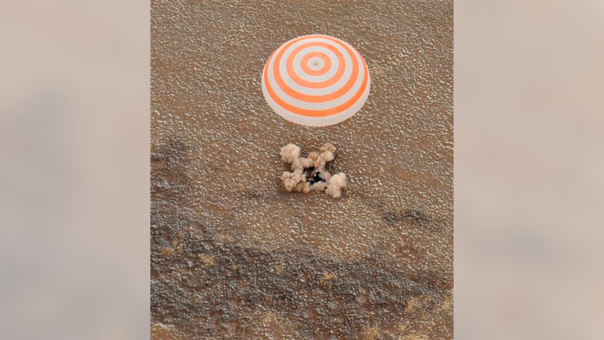 Soyuz Space Capsule Lands