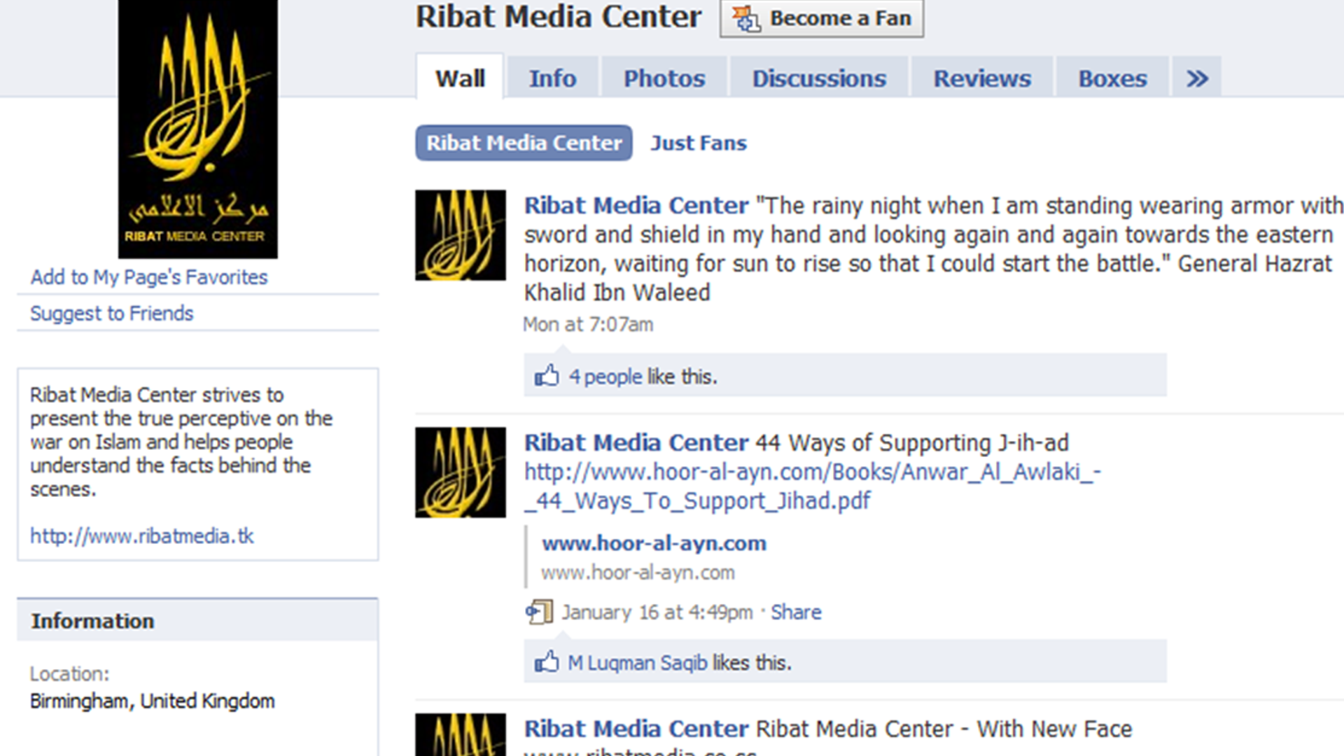 Terror Tech: facebook recruitment