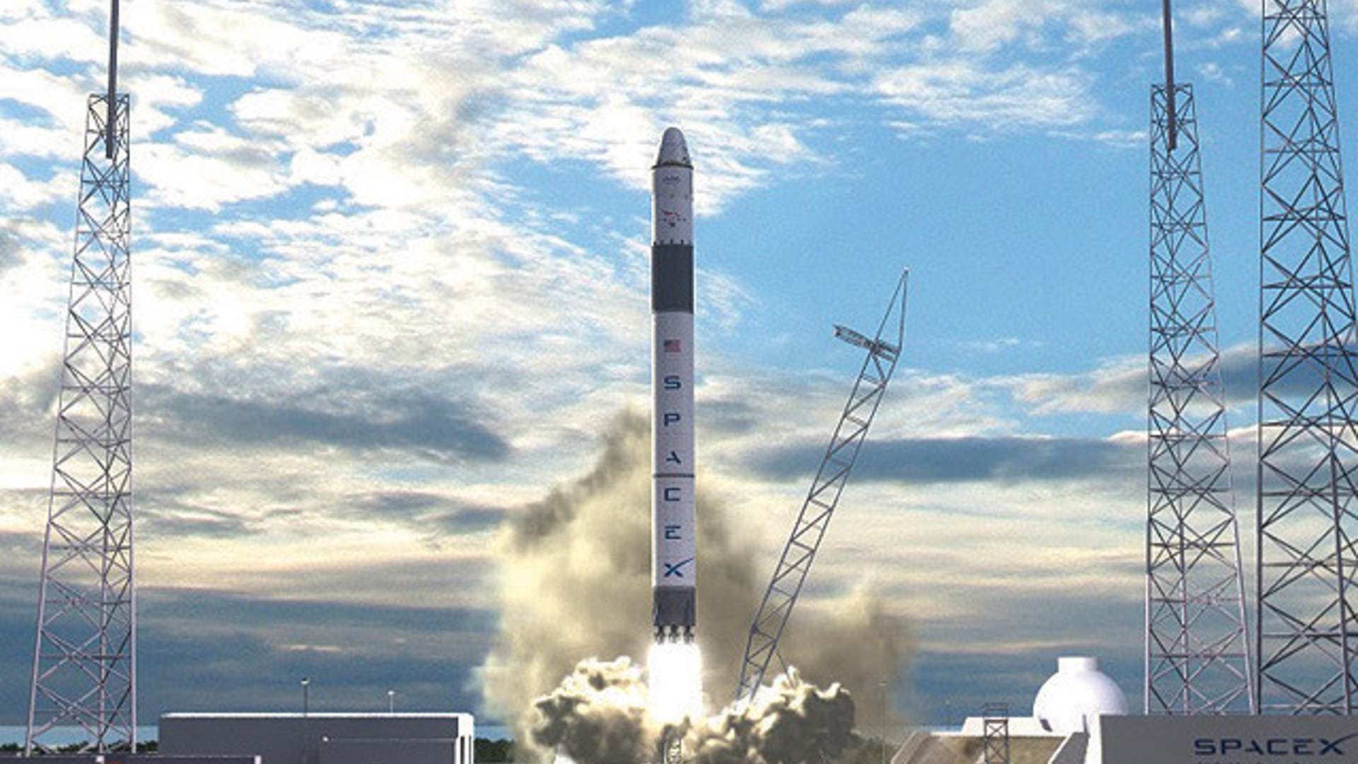 falcon 9 dragon cargo liftoff