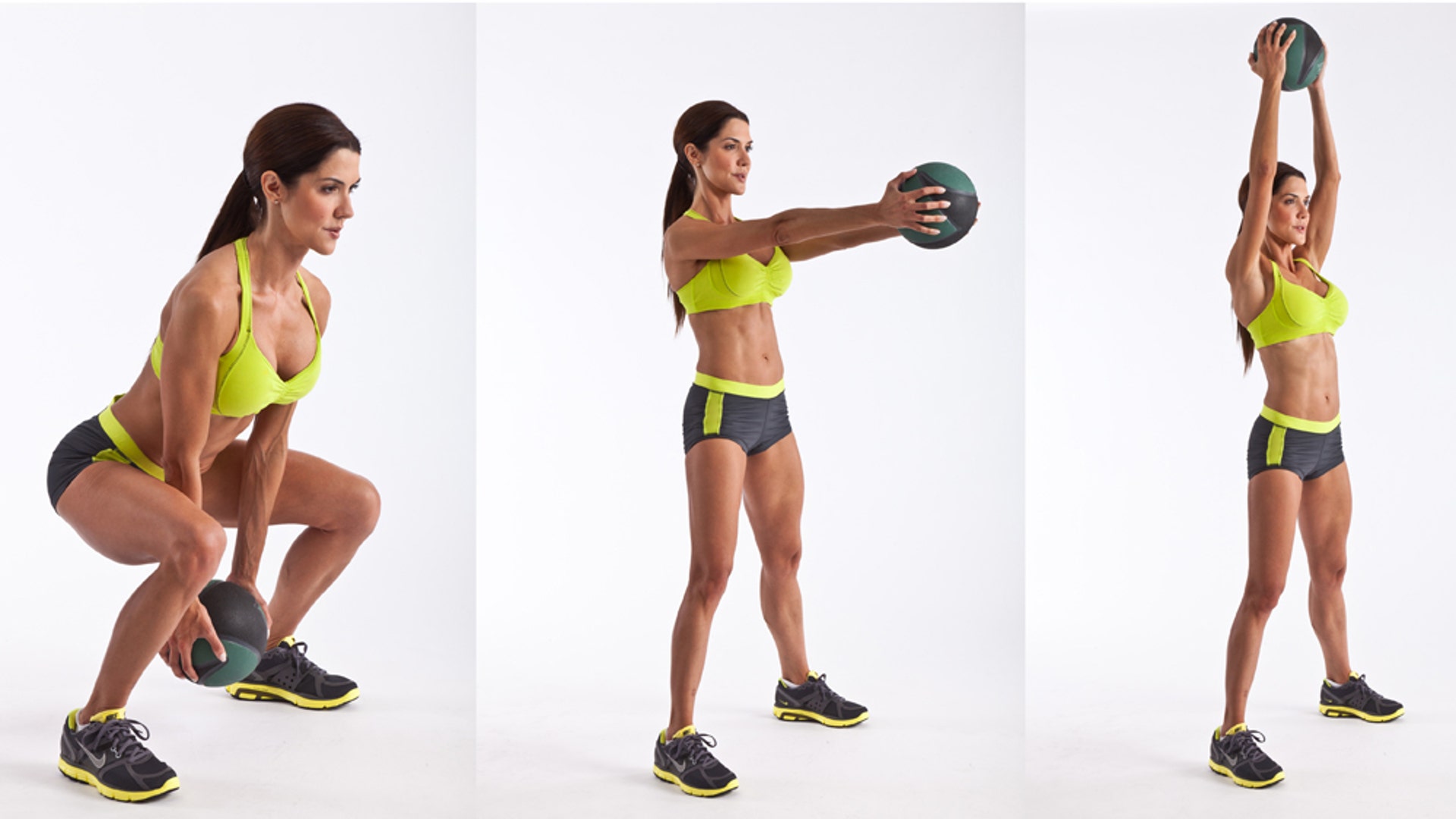 squat to shoulder press