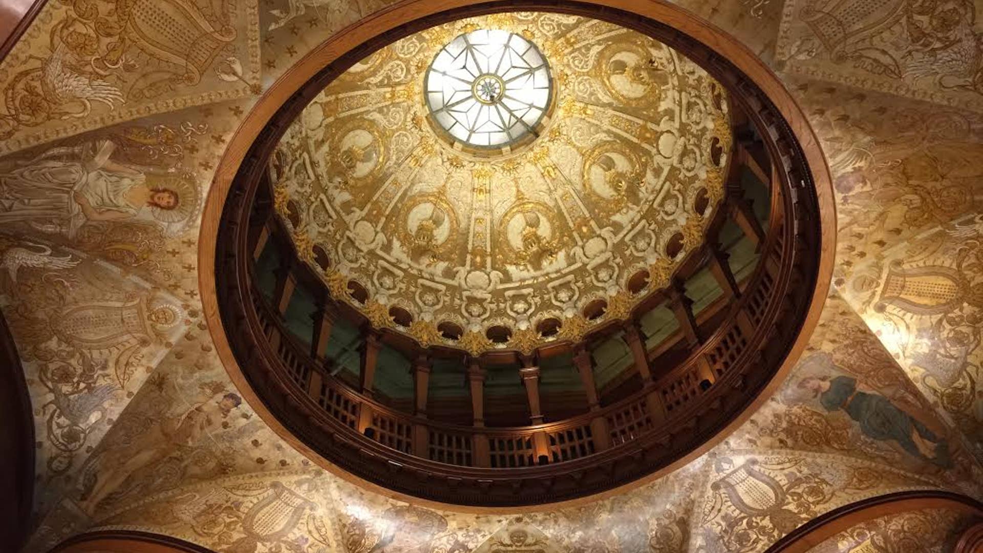 Glittering Gold Leaf on the Flagler College ceiling