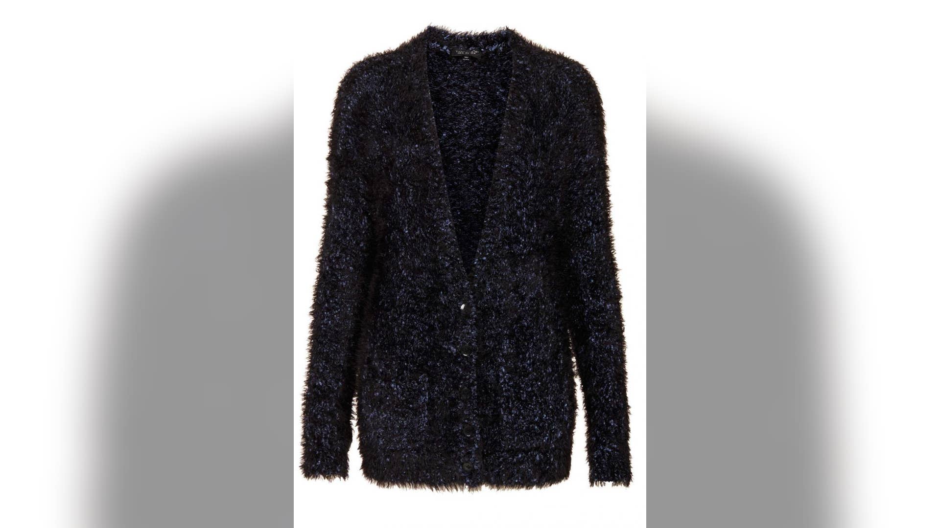 Topshop Knitted Long Fluffy Cardigan