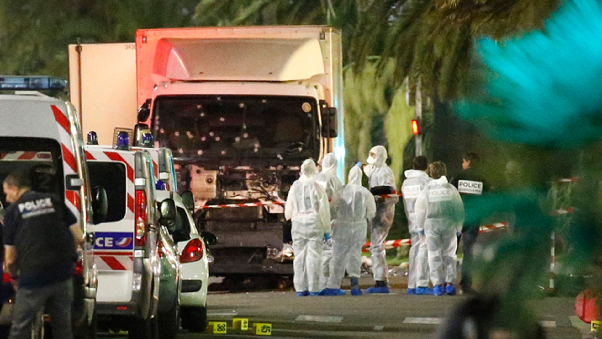 Aftermath scene in Nice, France. 