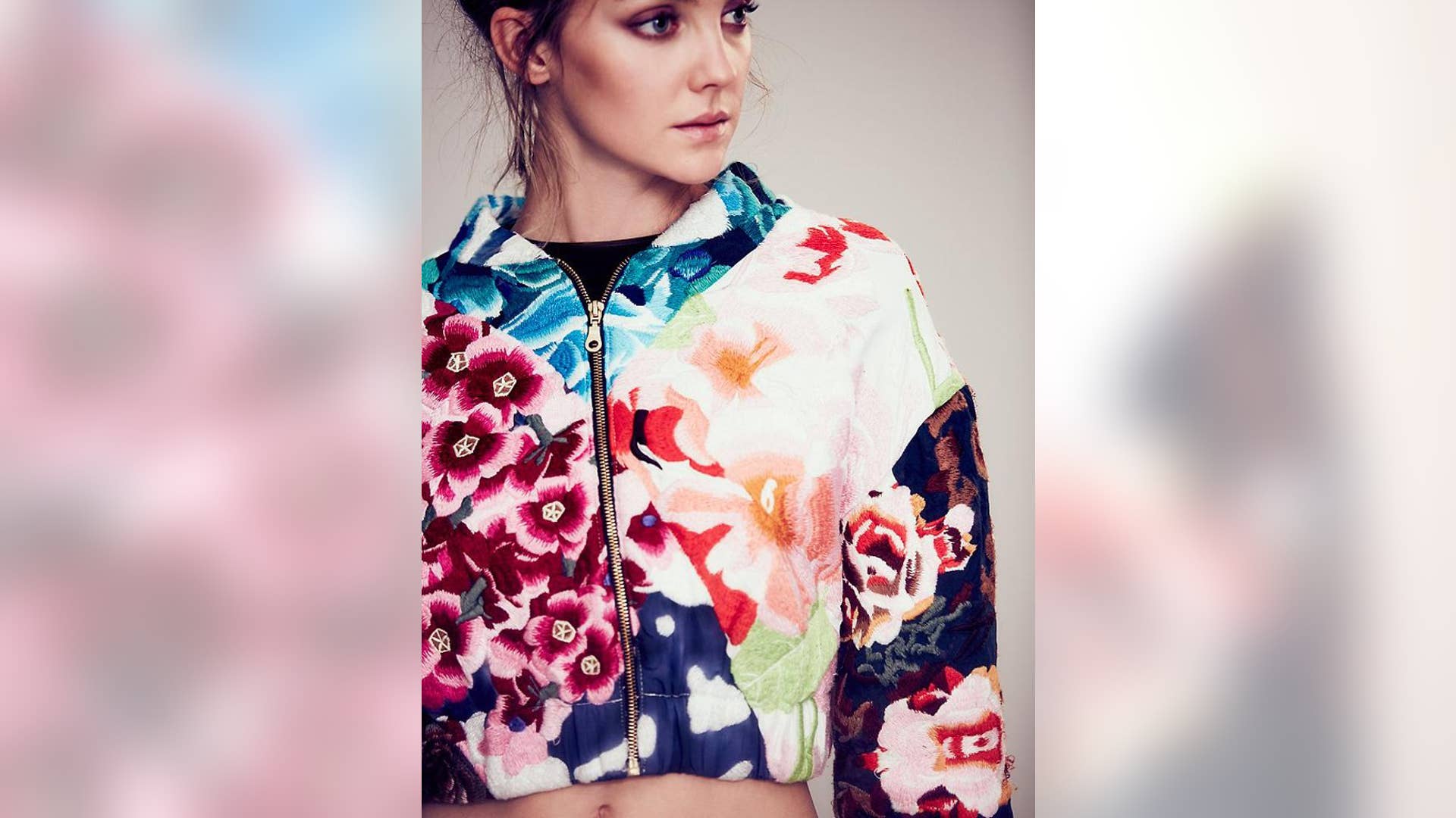 Floral Explosion Bomber Jacket