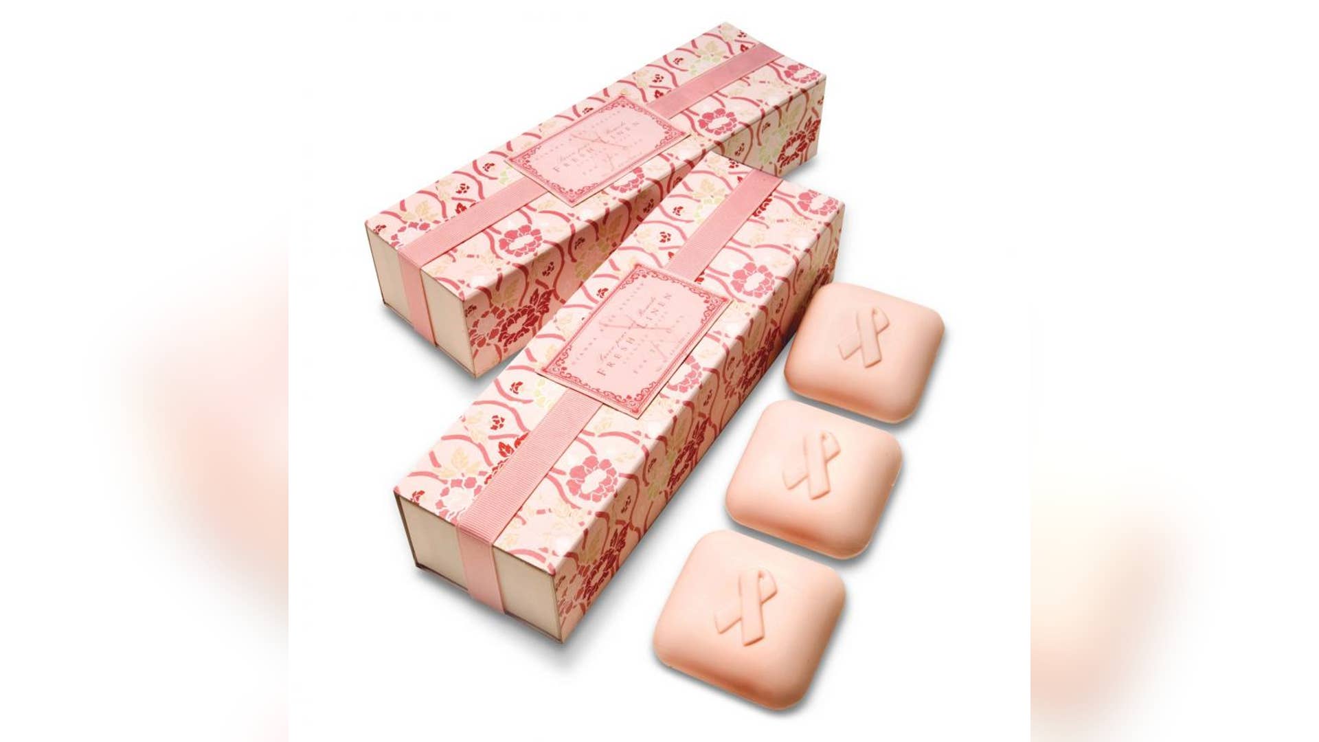 Gianna Rose Pink Ribbon Guest Soaps, $25