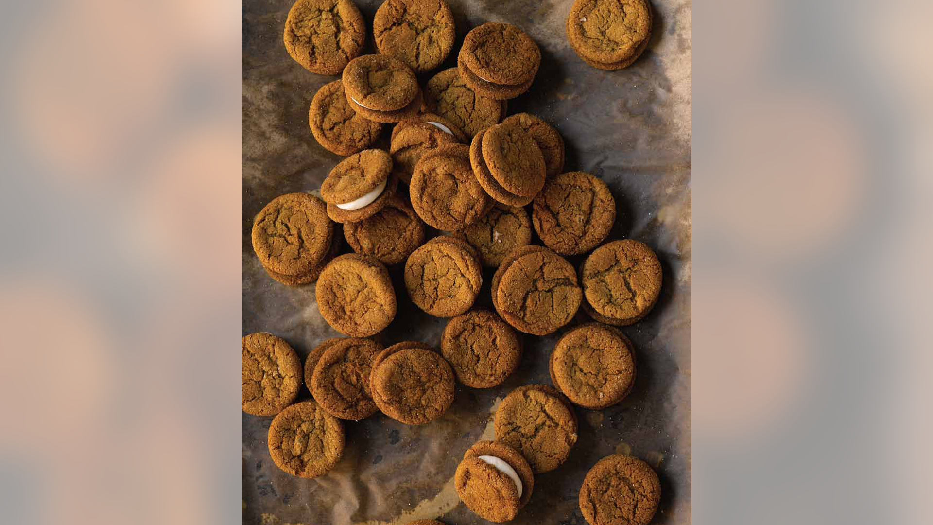 Ginger Molasses Sandwich Cookies