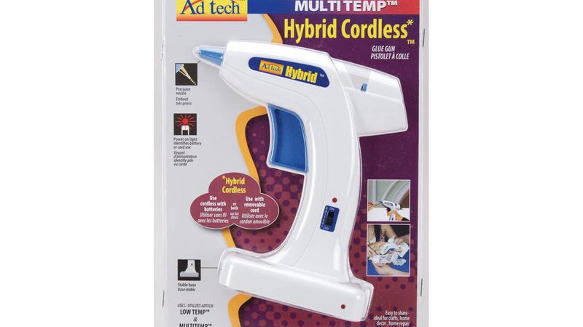 Ad-Tech Multi-Temp Hybrid Cordless Glue Gun-White