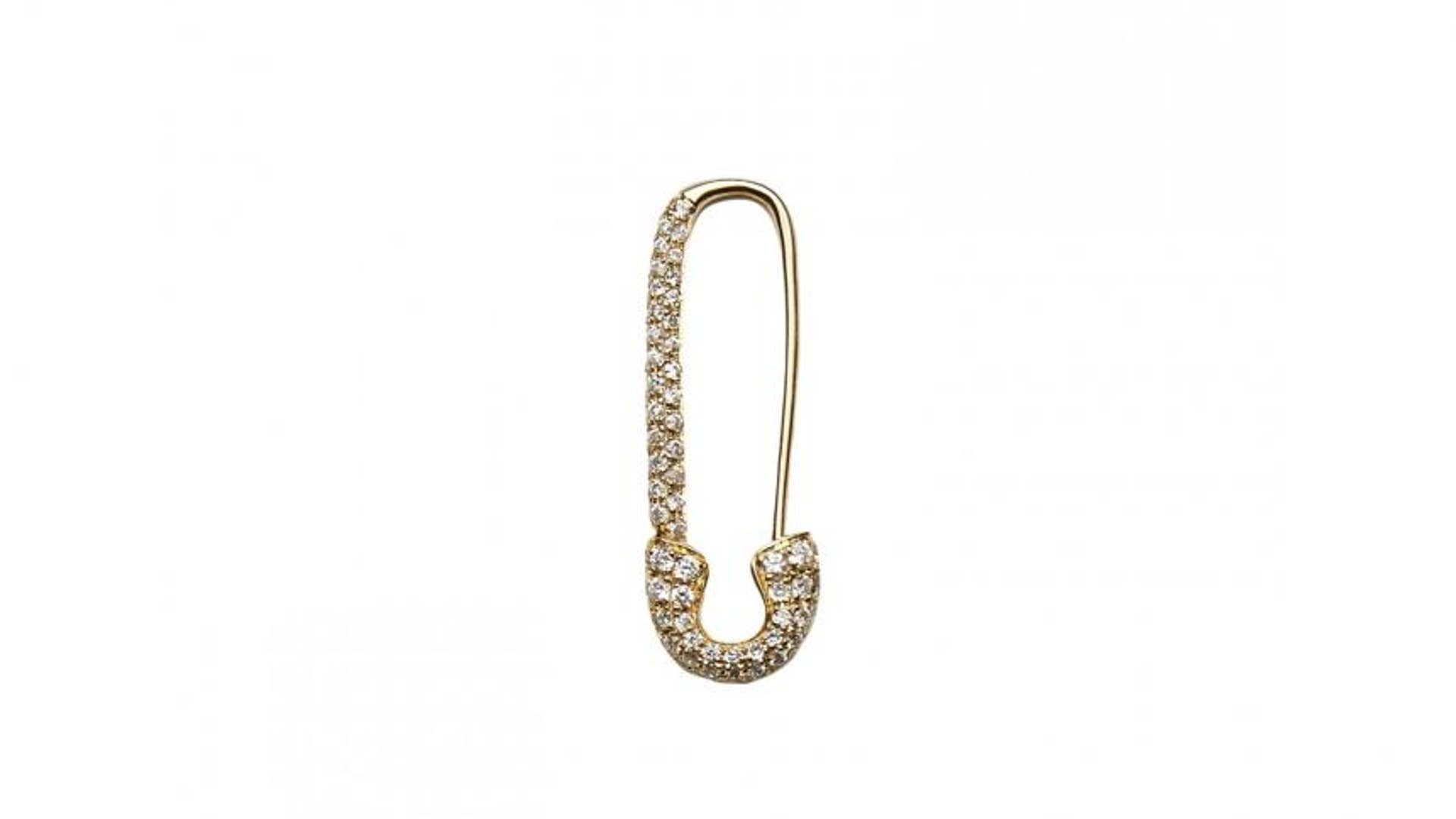 Anita Ko Gold Safety Pin Earring