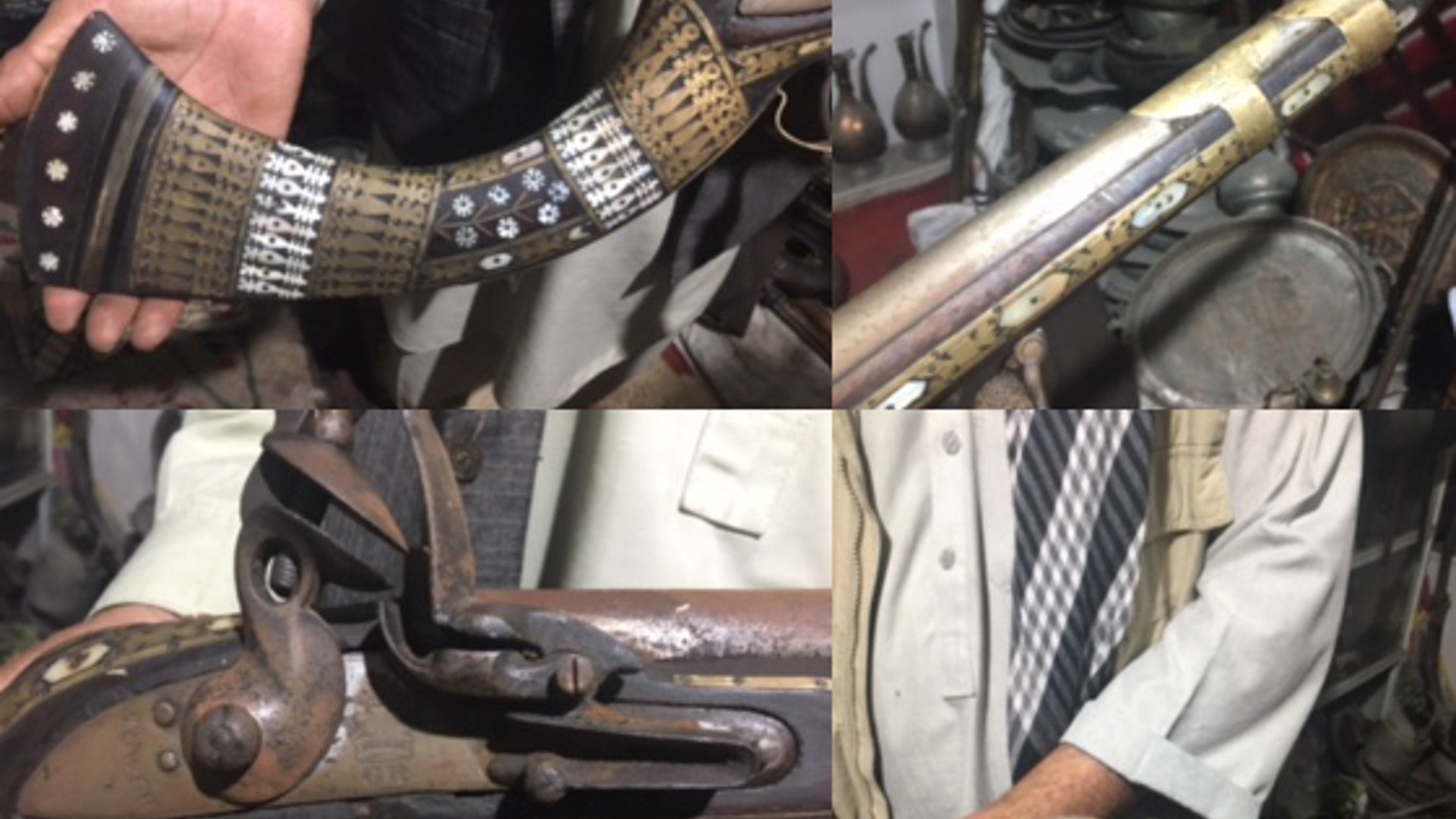 The GR Tower flintlock that appears to be a mix of both original and new parts