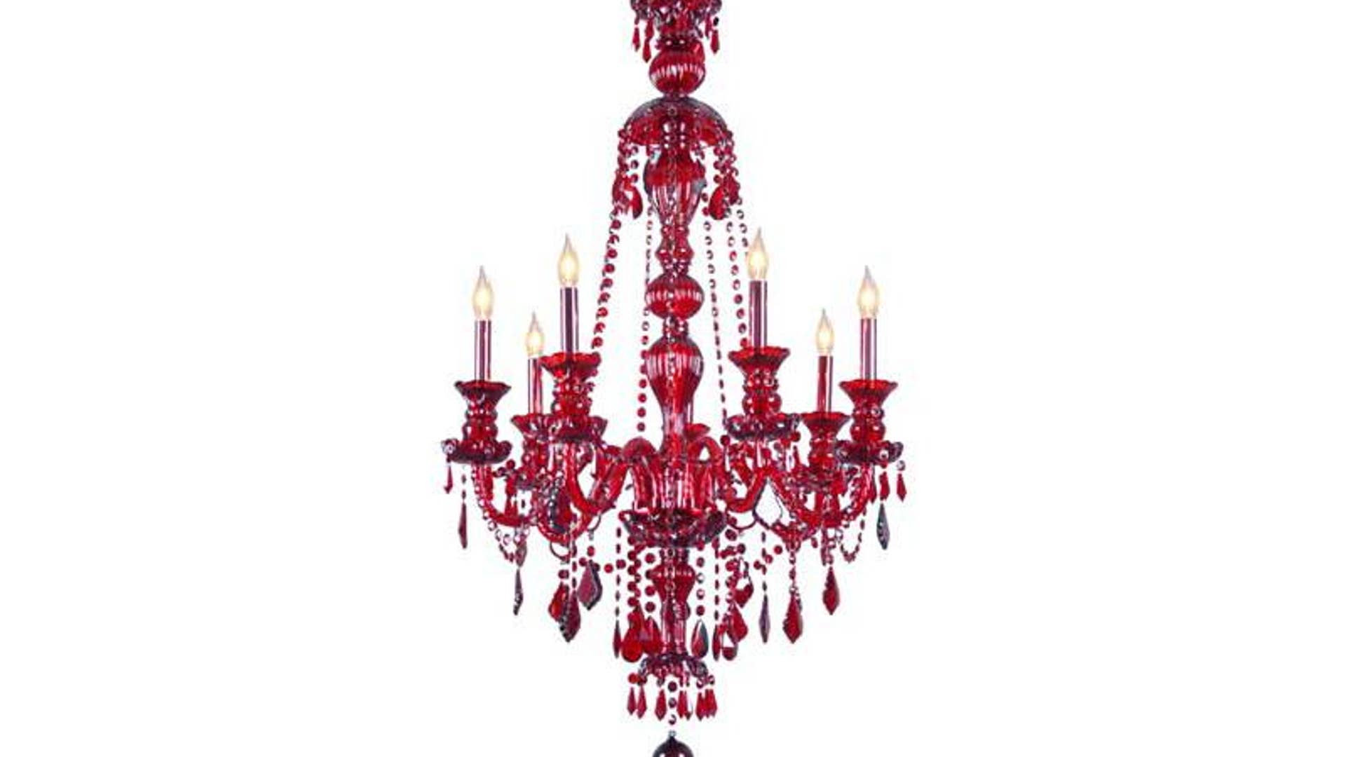 Ruby Red Crystal Chandelier
