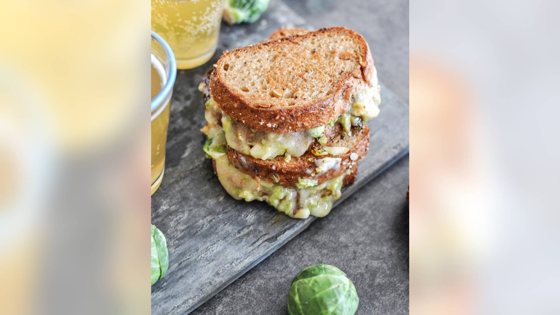 Balsamic Brussels Sprouts Grilled Cheese