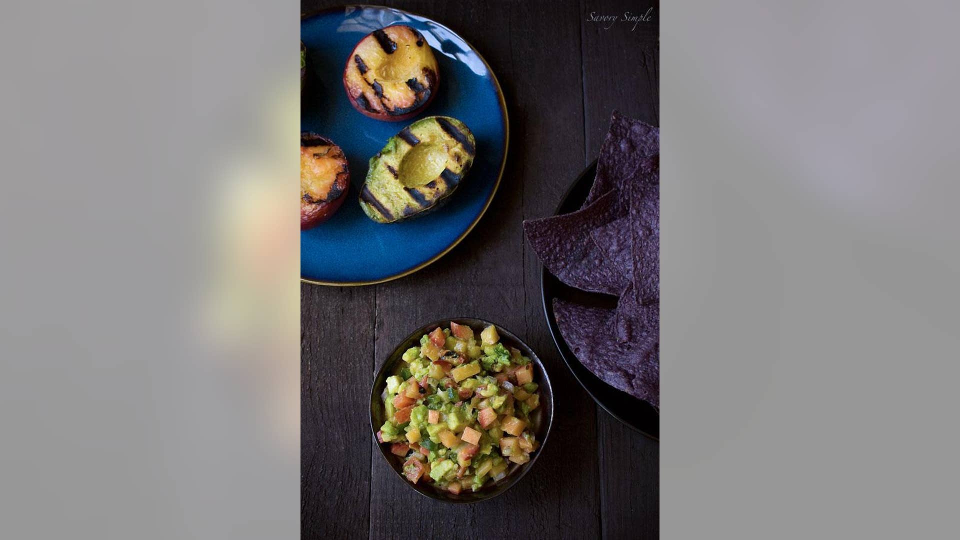 Grilled Avocado and Peach Salsa