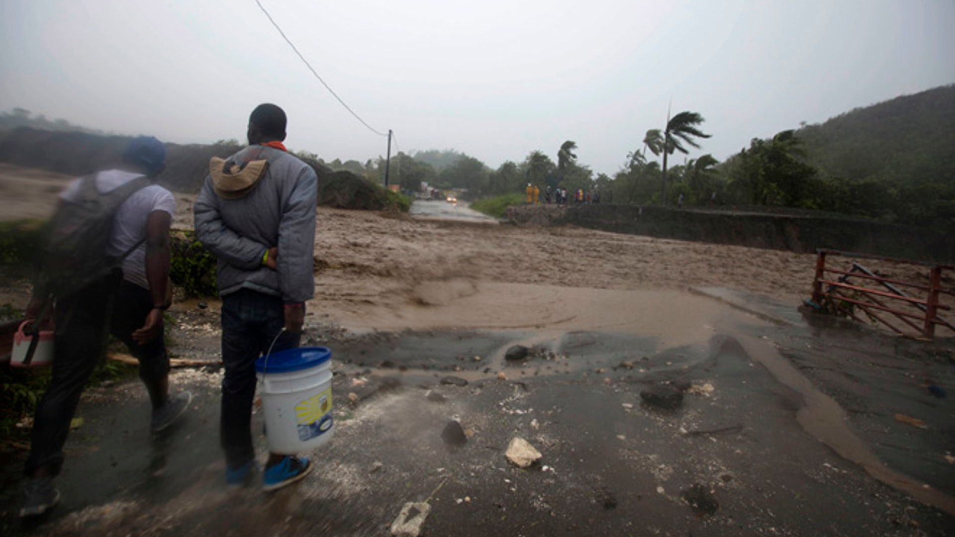 Washed out bridge Haiti