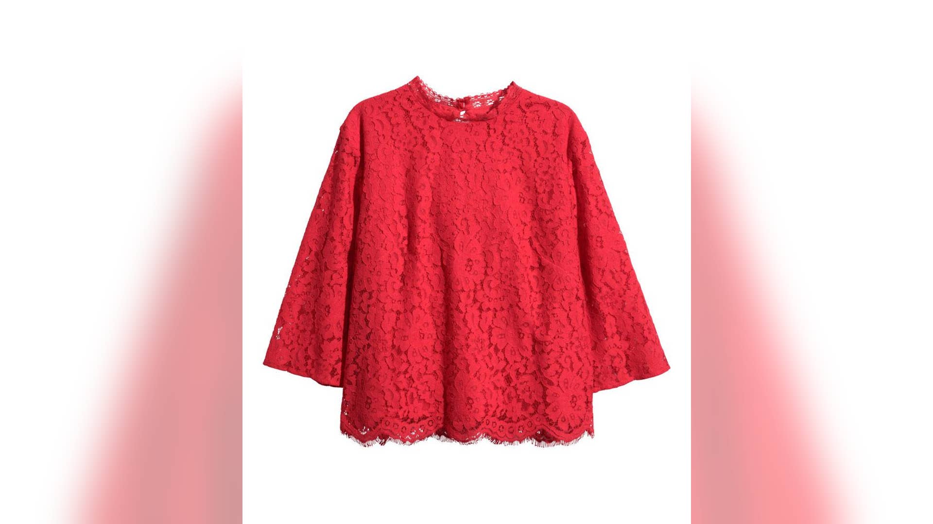 Red Lace Blouse