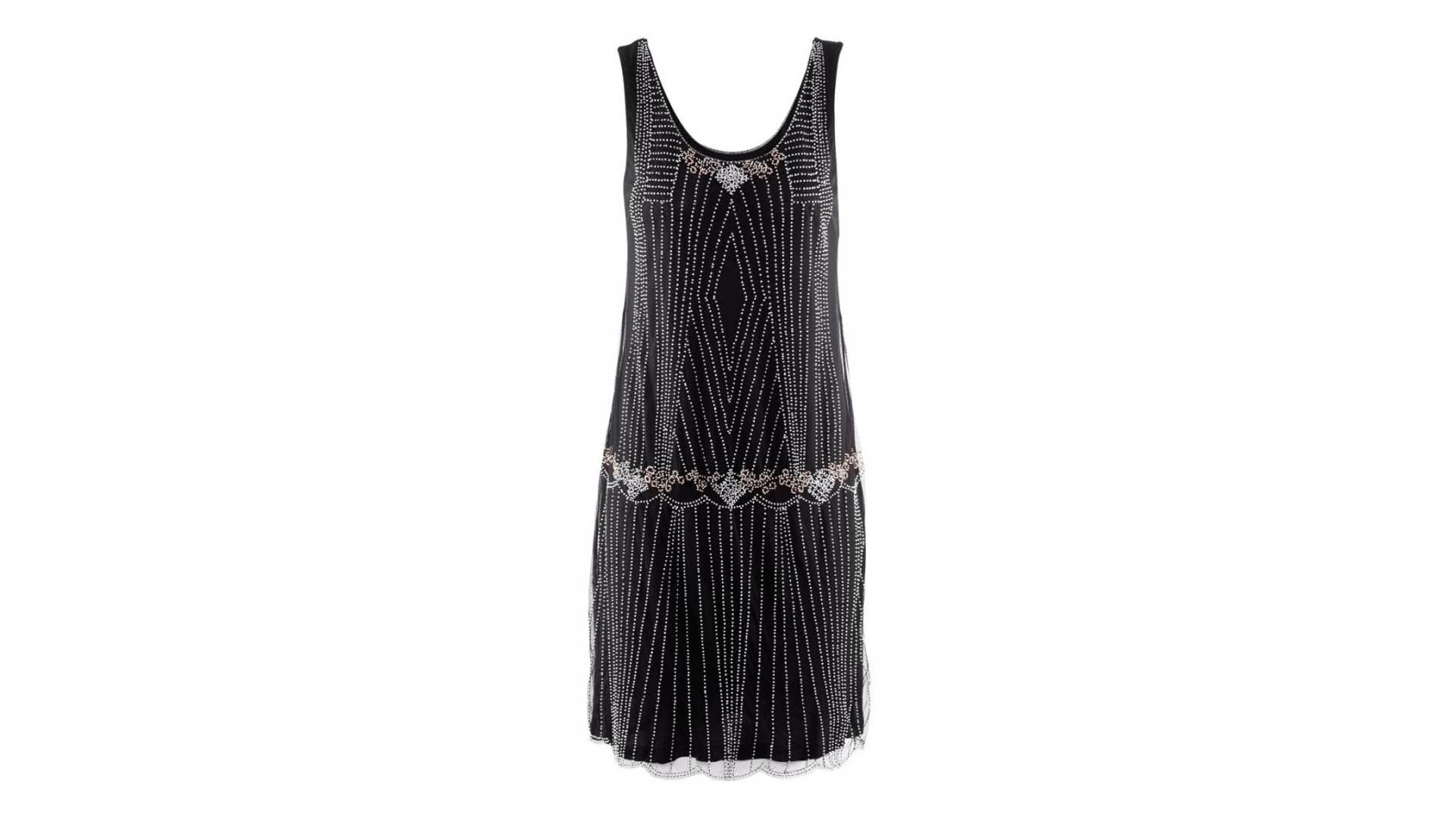 Straight-Cut Mesh Dress