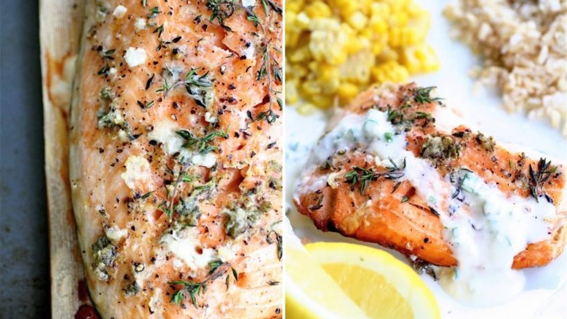 Cedar Plank Salmon With Horseradish Chive Sauce