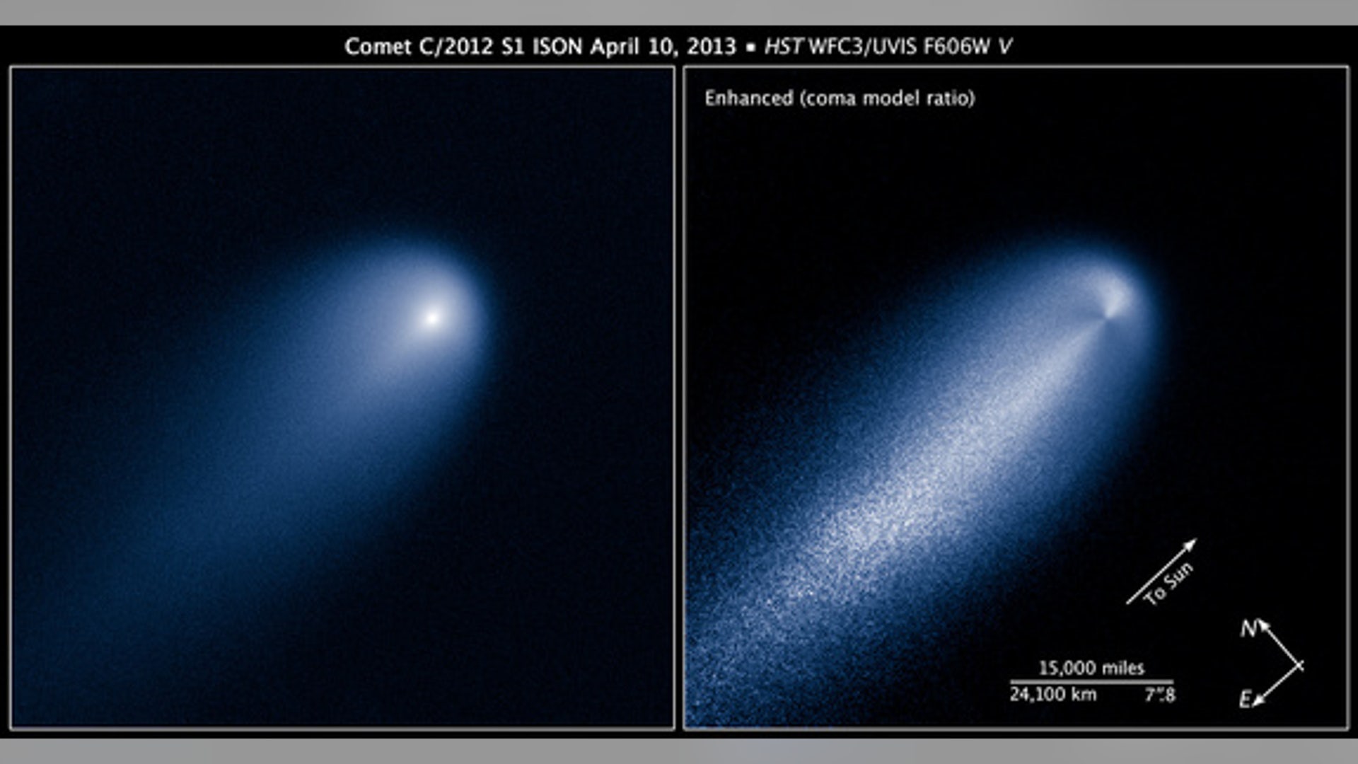 Comet ISON April Hubble photos