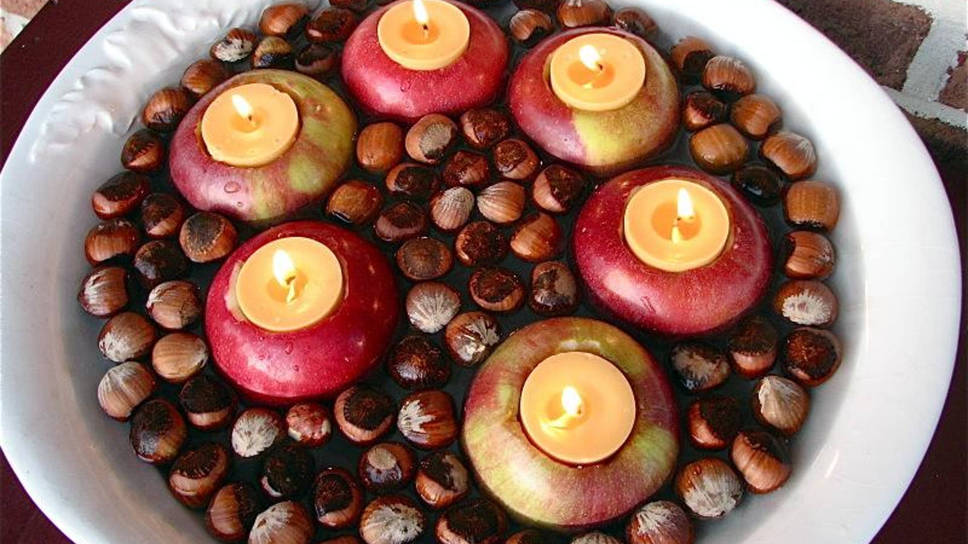 Floating Candlelit Apples