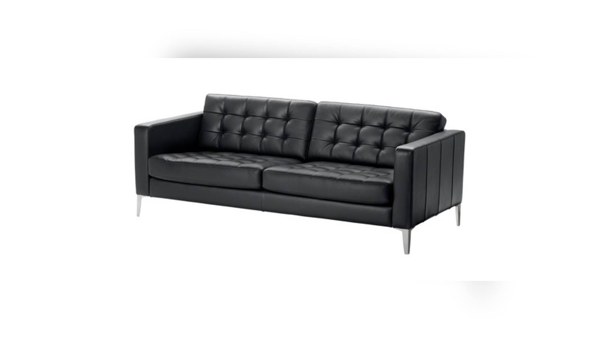KARLSTAD Leather Tufted Sofa, tufted