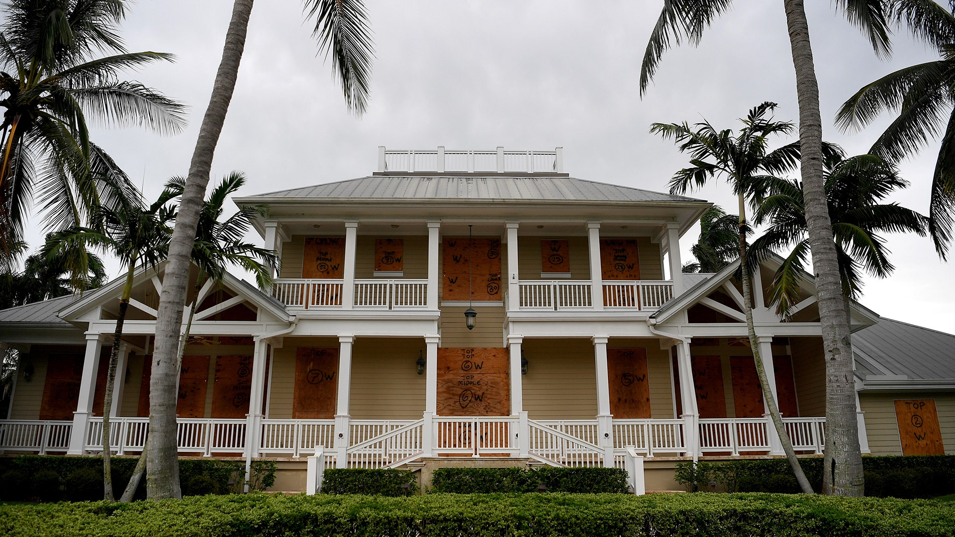 A well boarded home in preparation of Hurricane Irma is seen in Naples, Florida