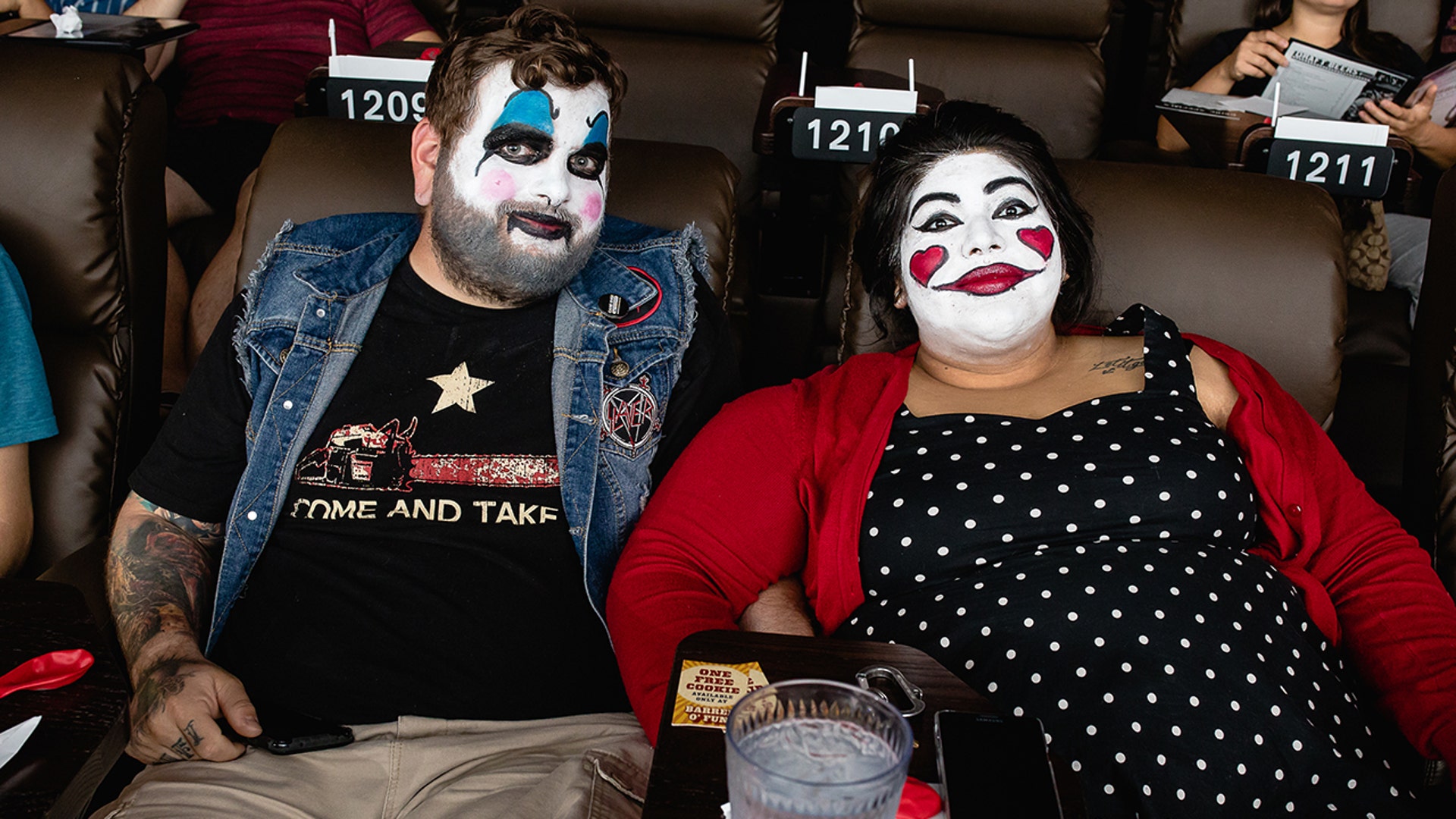 Friends attend the "It" screening in their best clown attire. 
<a href="http://www.hlkfotos.com/" target="_blank">Click here for more from this photographer.</a>

