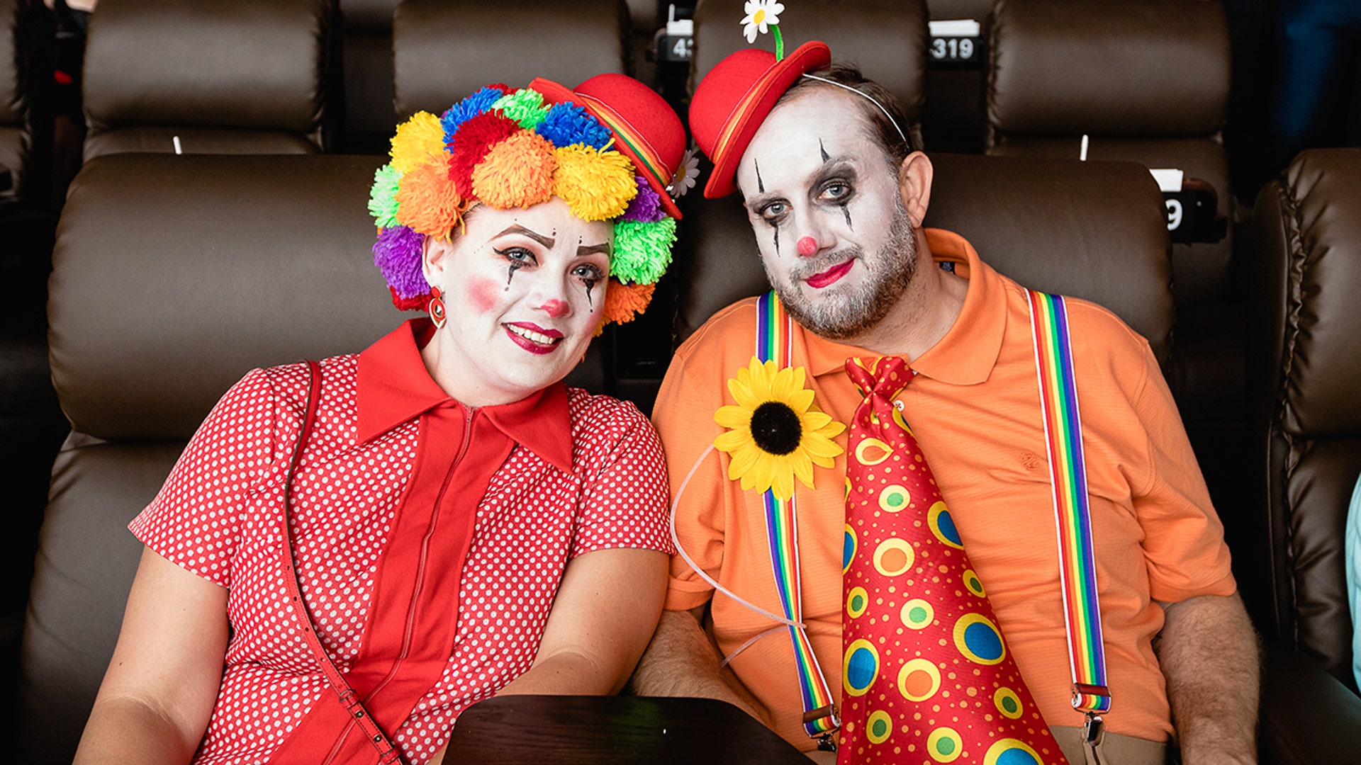Friends attend the "It" screening in their best clown attire.
<a href="http://www.hlkfotos.com/" target="_blank">Click here for more from this photographer.</a>
