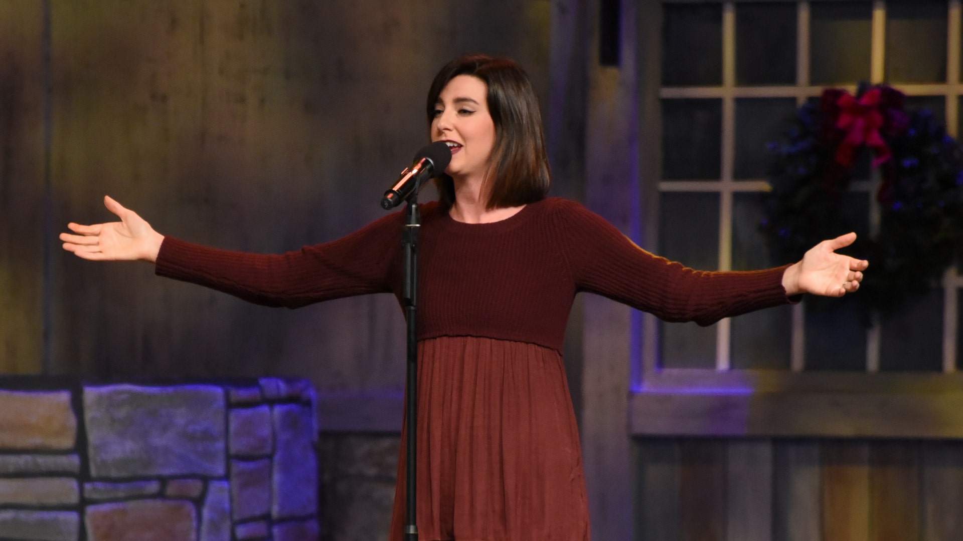 Singer Meredith Andrews takes the stage during 