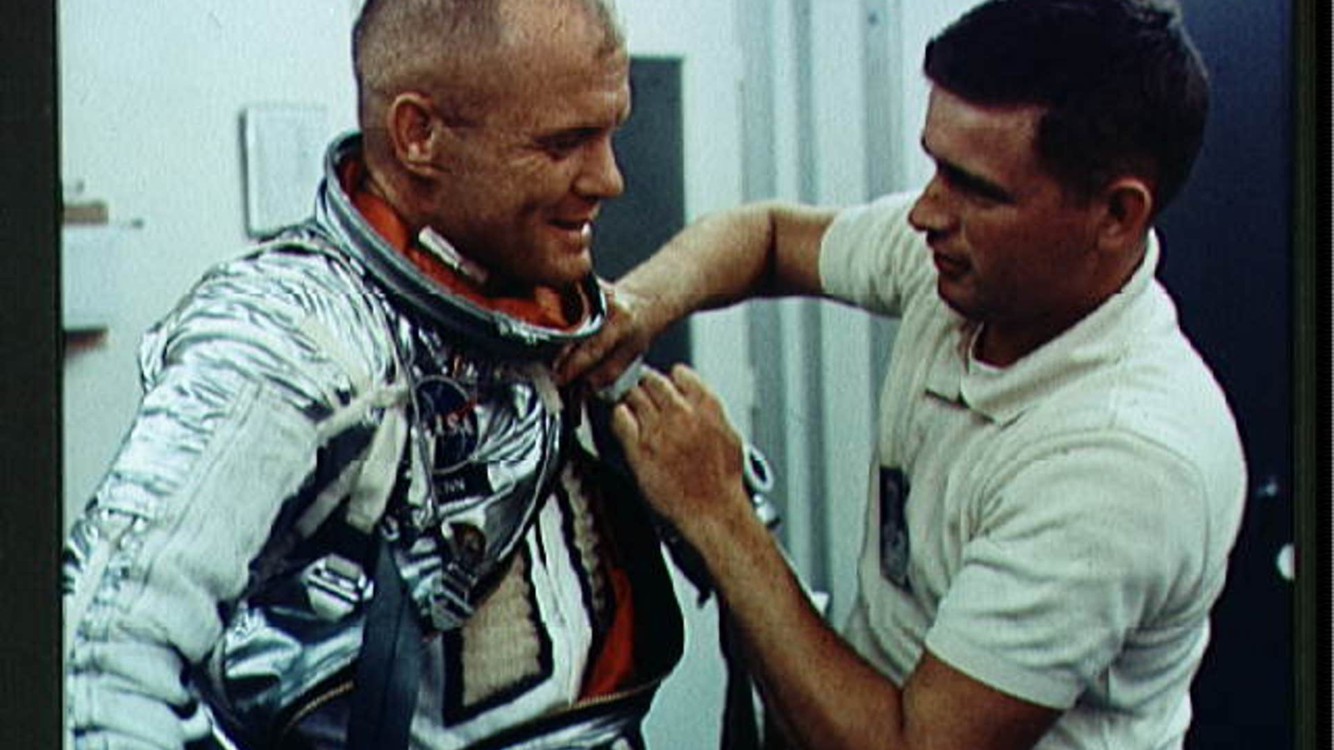 John Glenn suits up