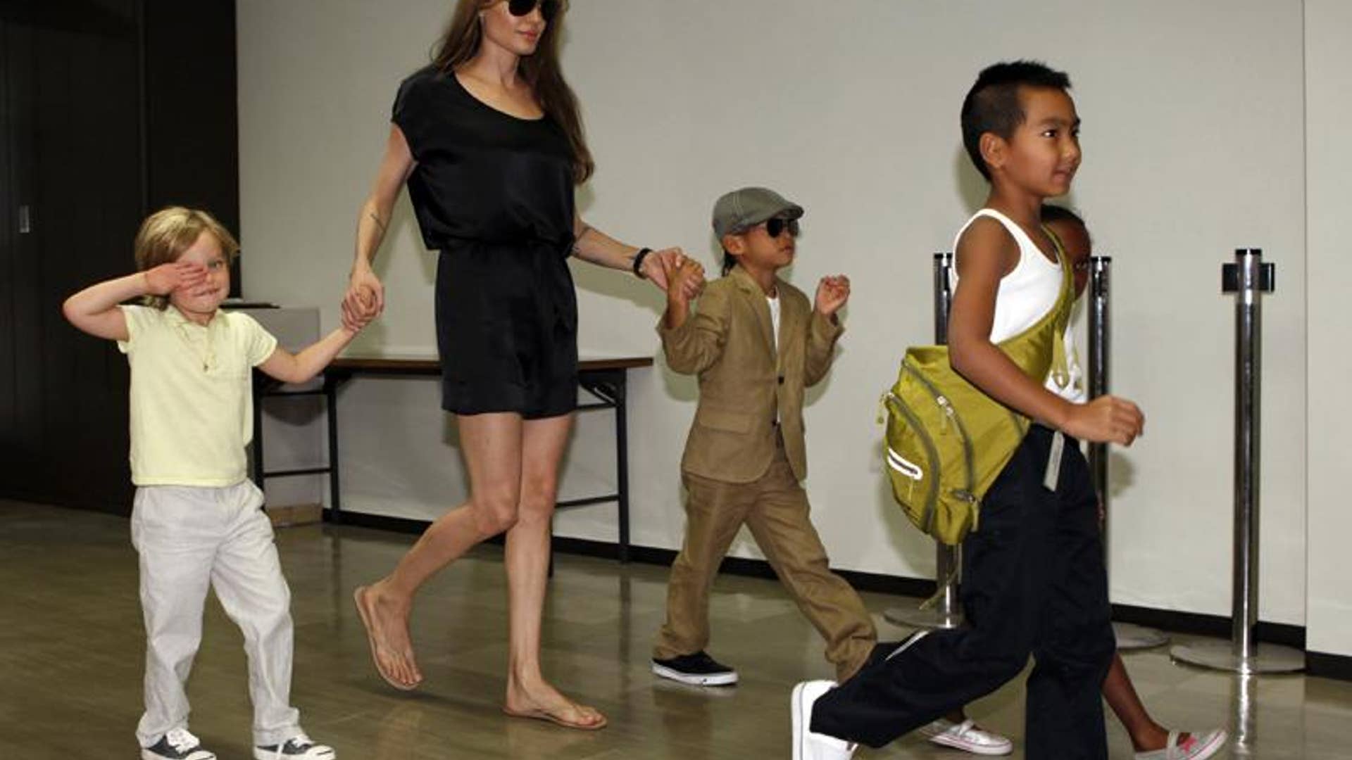 Angelina Jolie and the Jolie-Pitt children
